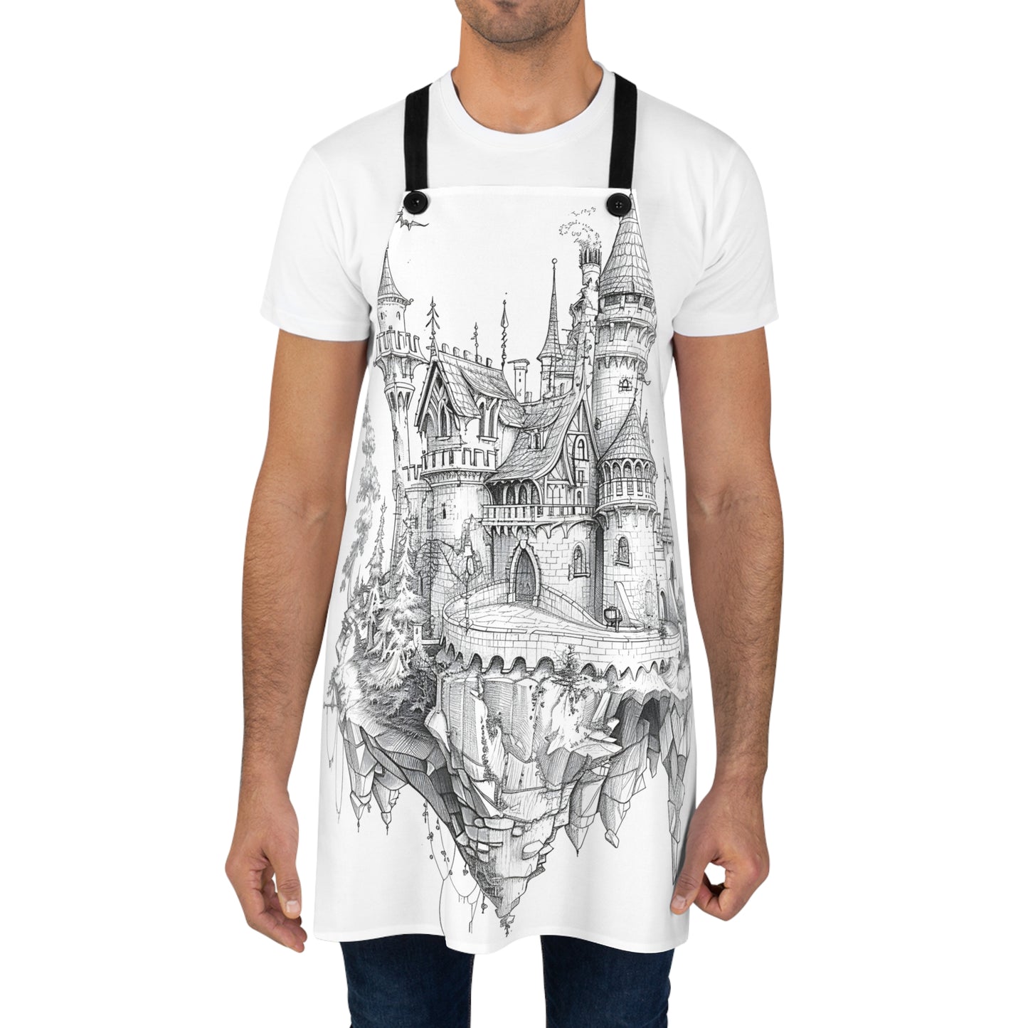 Apron Coloring Kit with 10 Fabric Markers - Floating Castle