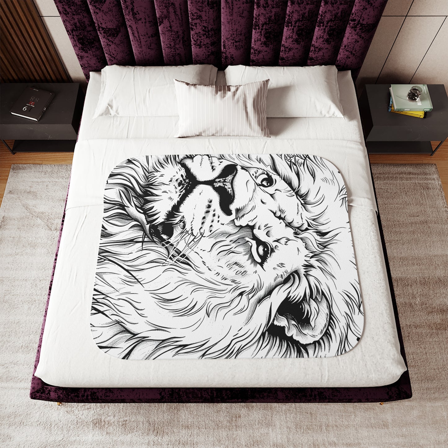 Blanket Coloring Kit with 10 Fabric Markers - Lion