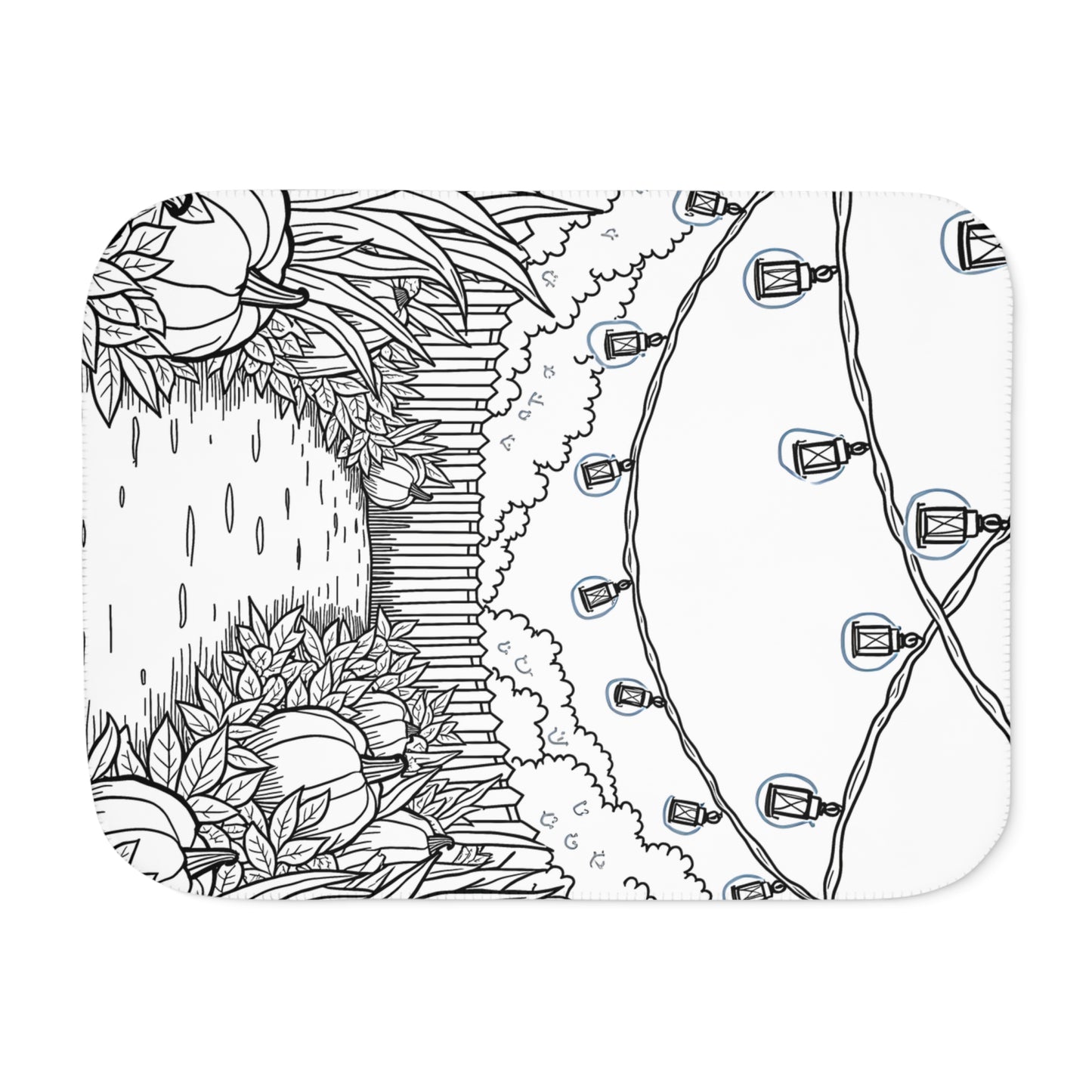 Blanket Coloring Kit with 10 Fabric Markers - Pumpkin Pathway