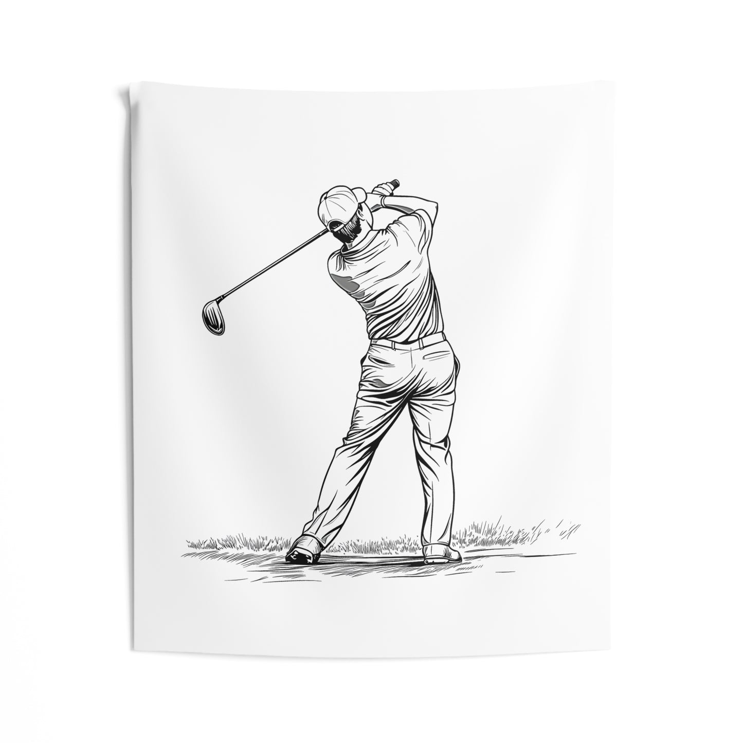 Indoor Wall Tapestries Coloring Kit with 10 Fabric Markers - Golf