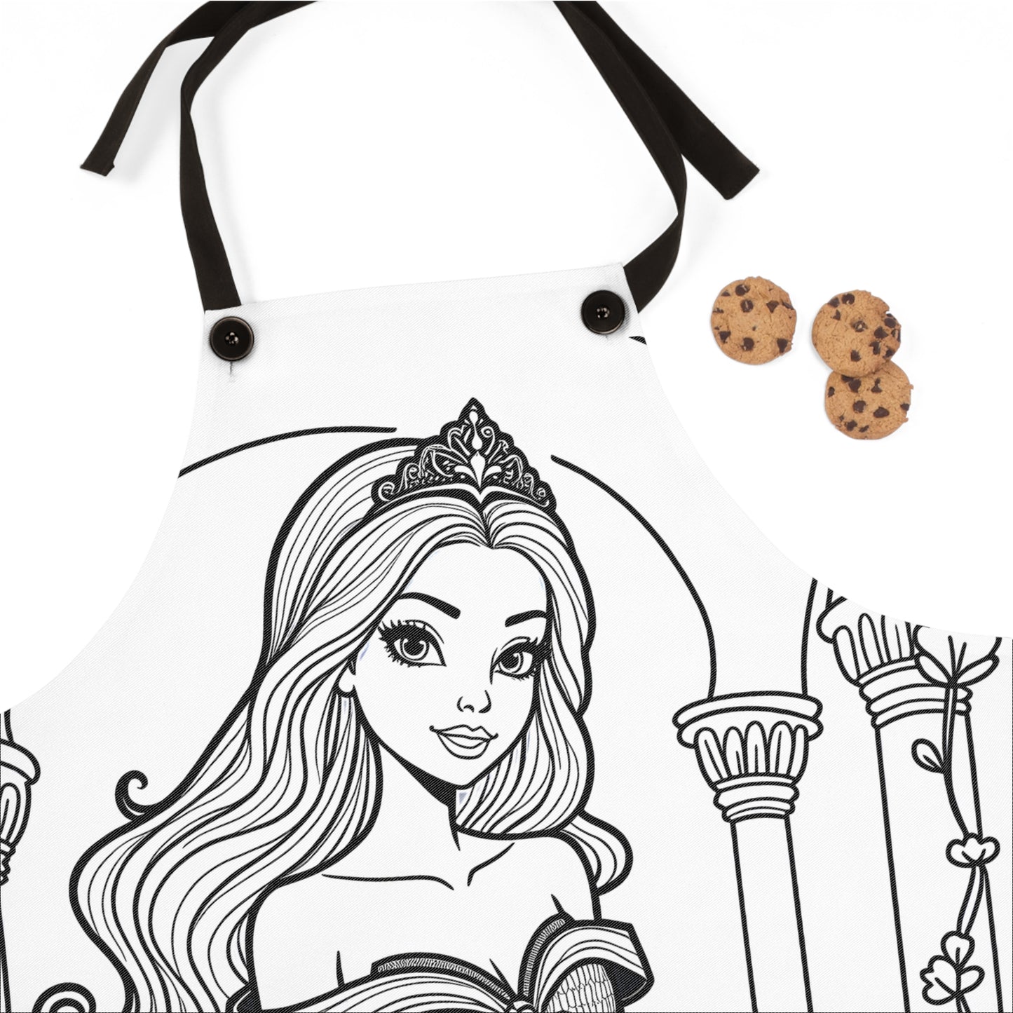 Apron Coloring Kit with 10 Fabric Markers - Elegant Princess