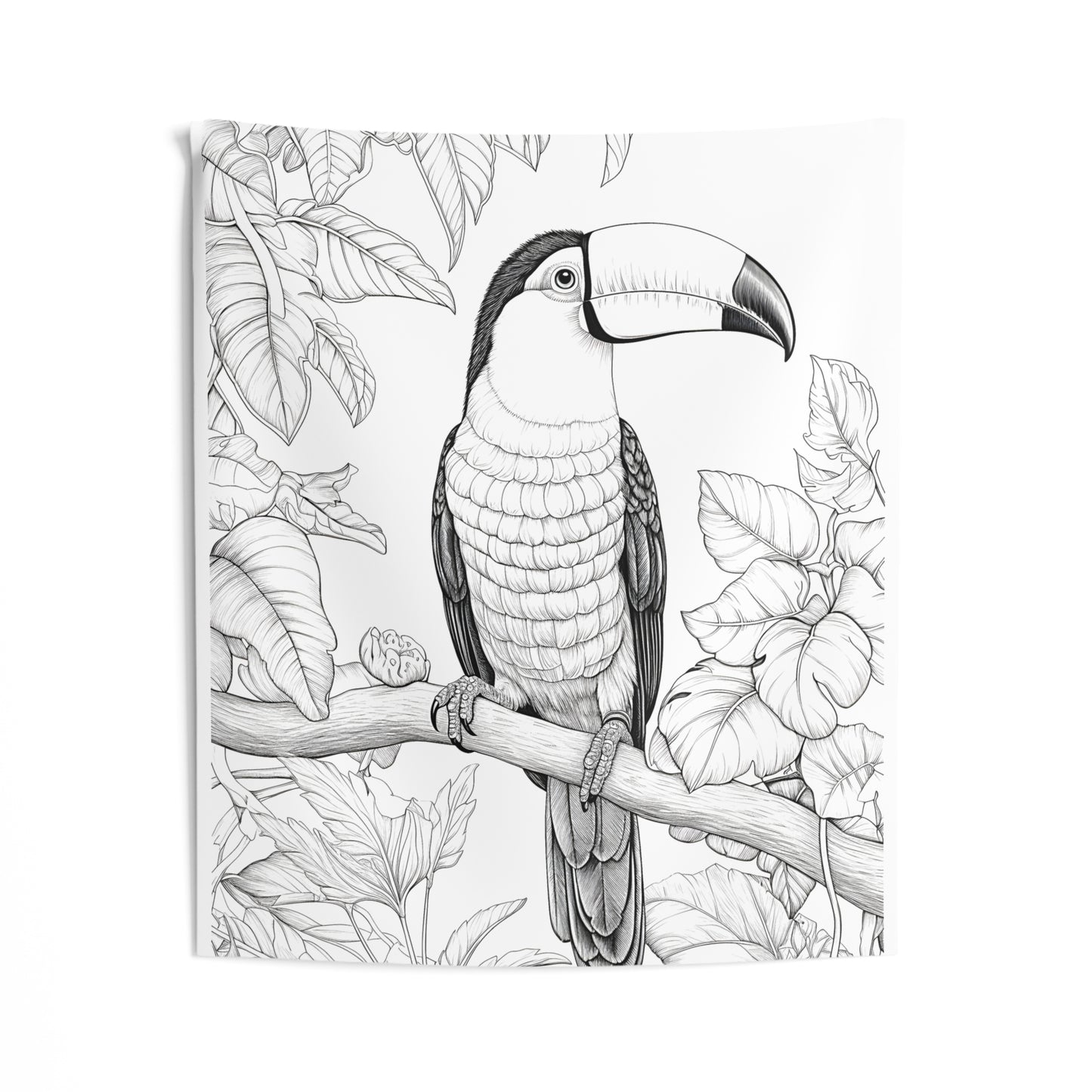 Indoor Wall Tapestries Coloring Kit with 10 Fabric Markers - Toucan