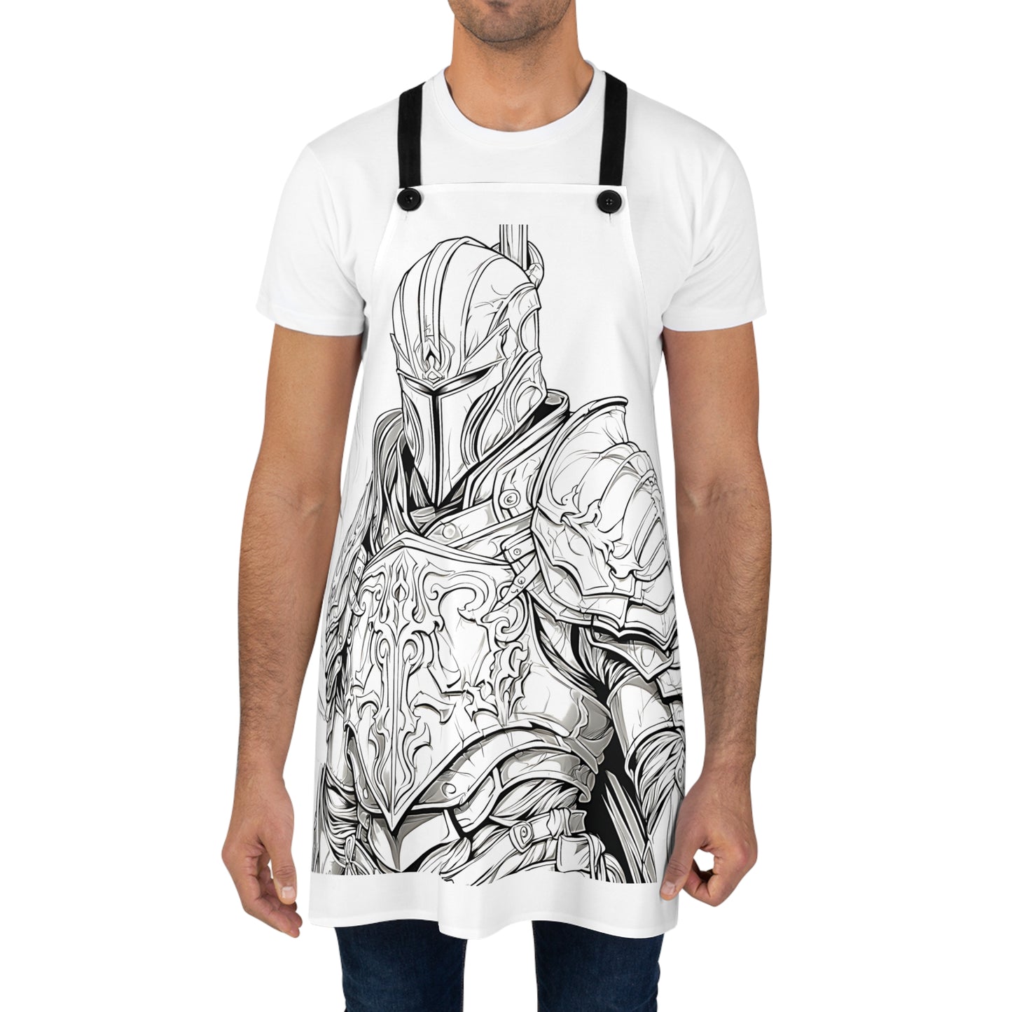 Apron Coloring Kit with 10 Fabric Markers - Armored Knight