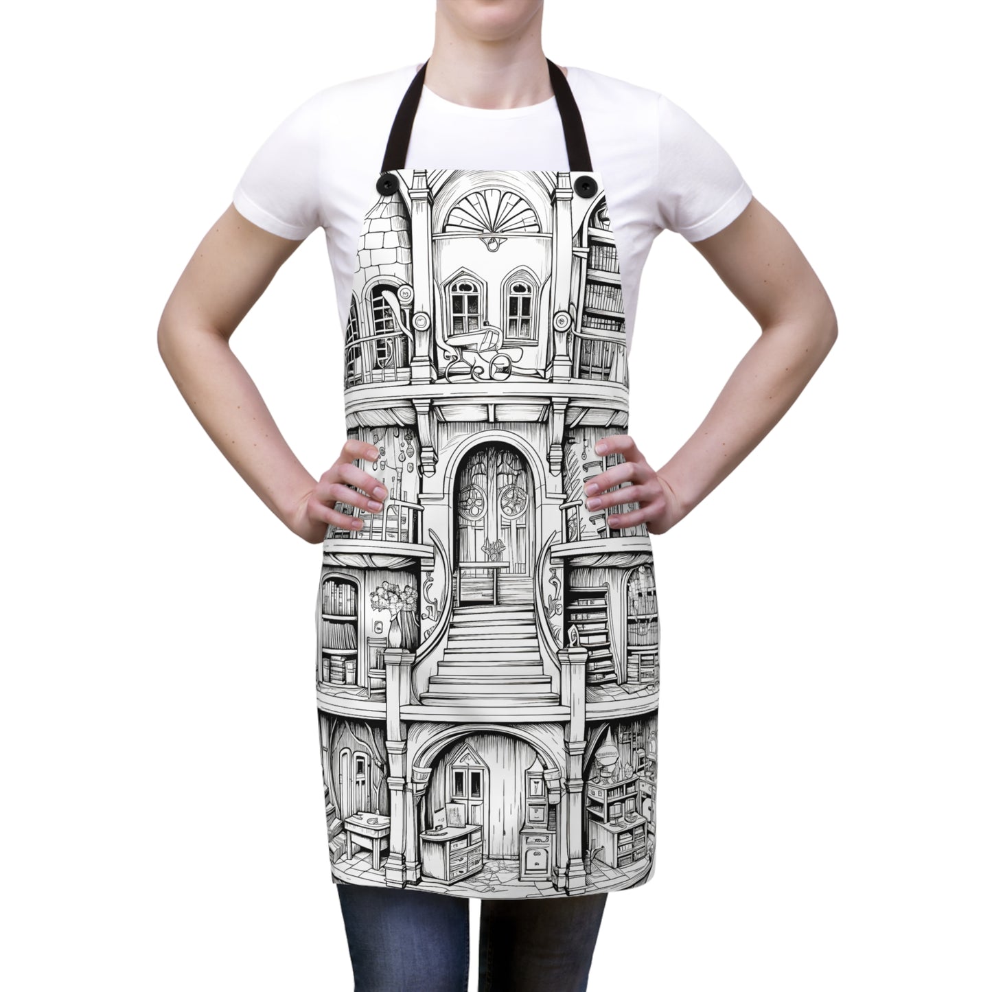 Apron Coloring Kit with 10 Fabric Markers - Fantasy Library