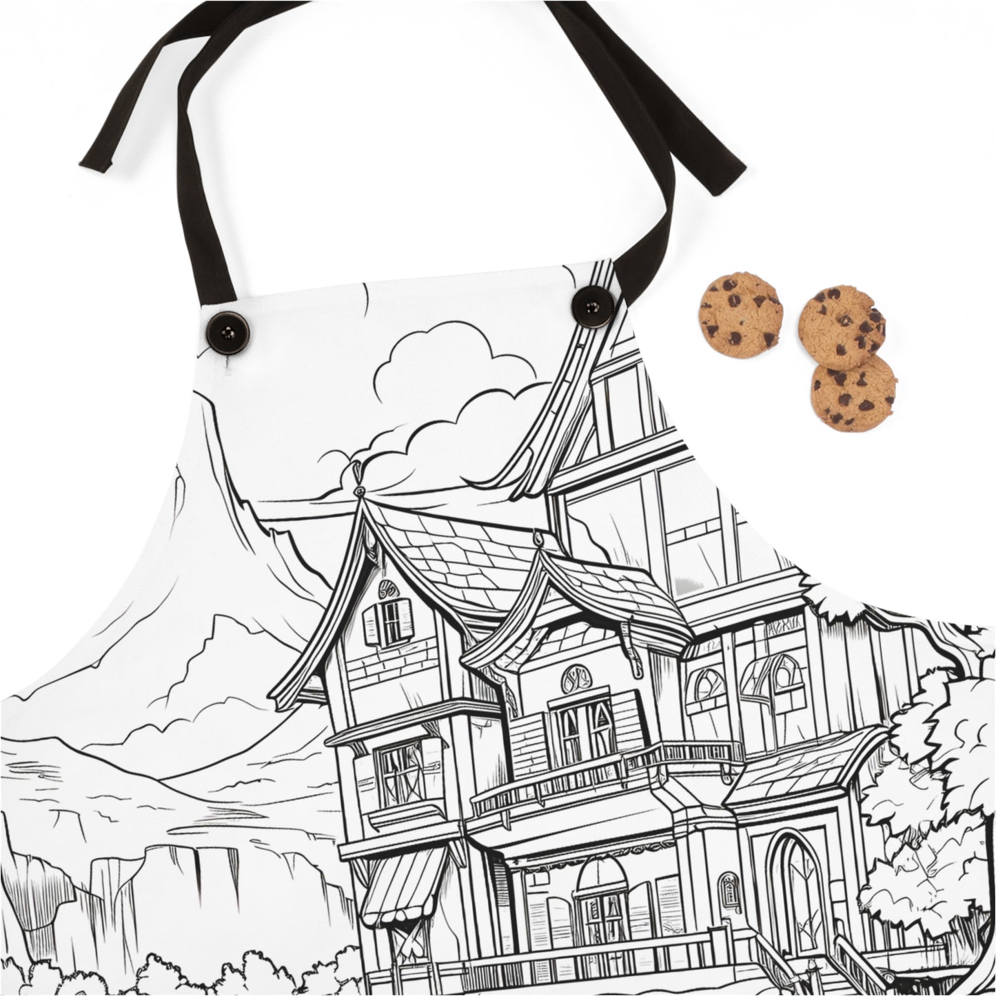 Apron Coloring Kit with 10 Fabric Markers - Countryside House