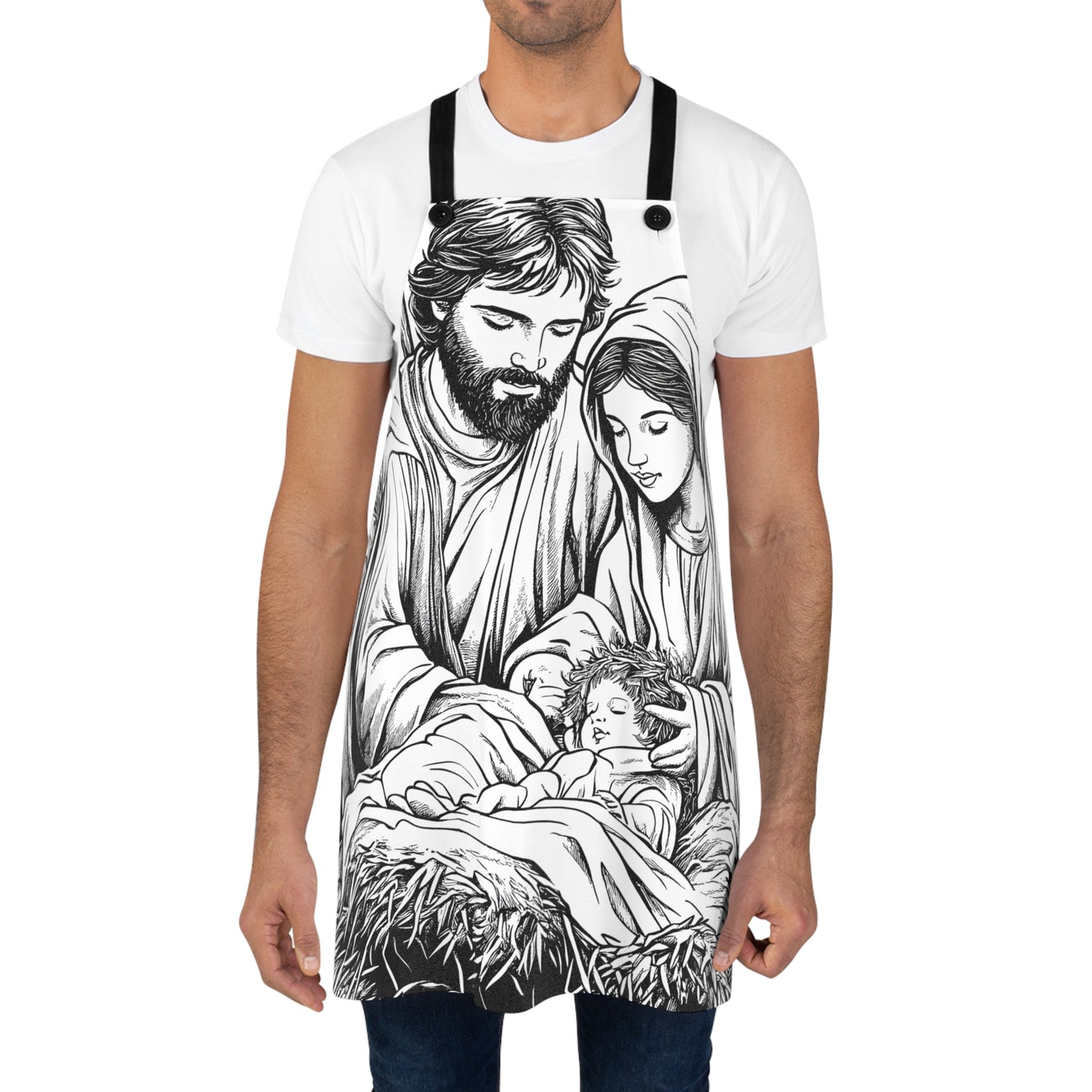 Apron Coloring Kit with 10 Fabric Markers - Nativity Scene