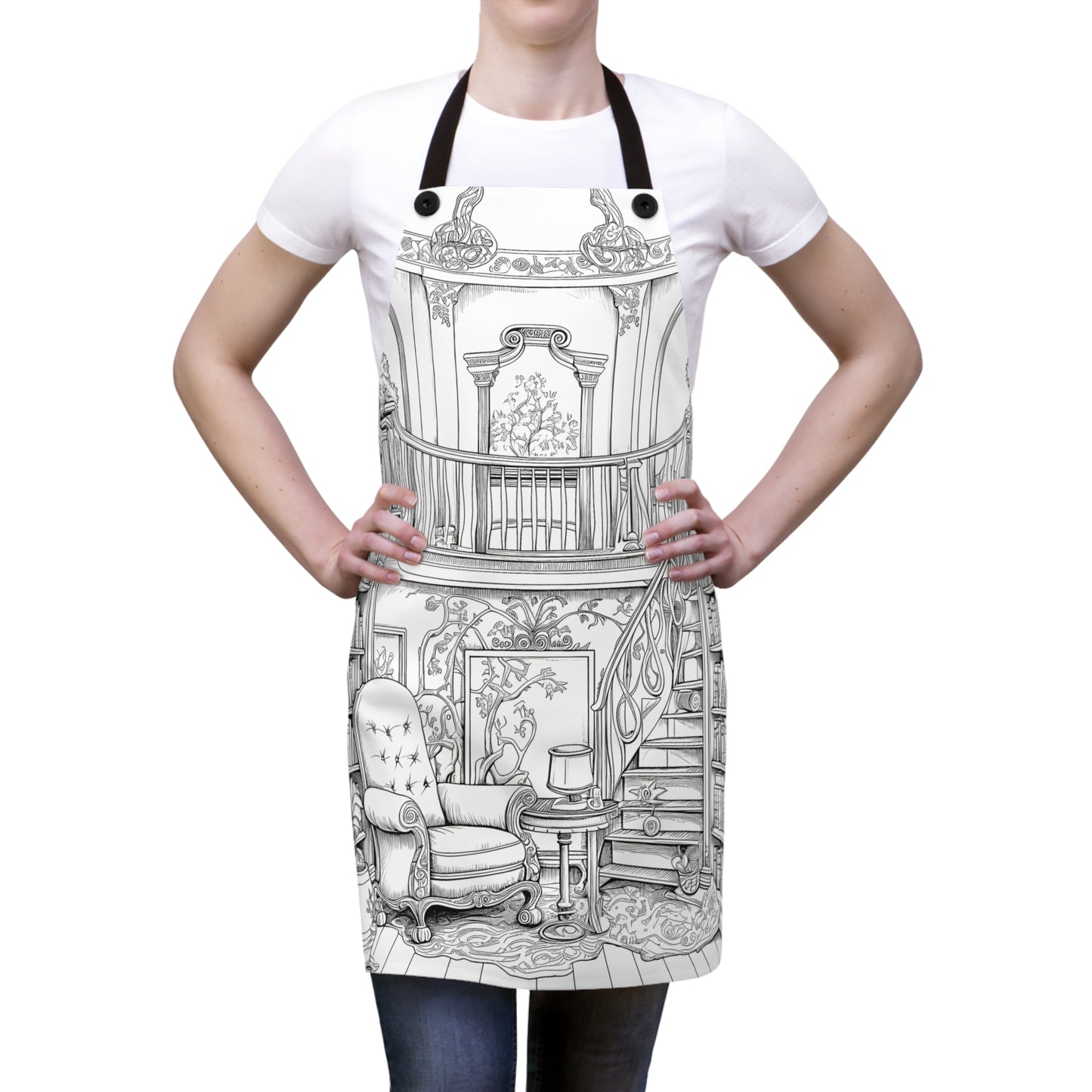 Apron Coloring Kit with 10 Fabric Markers - Library