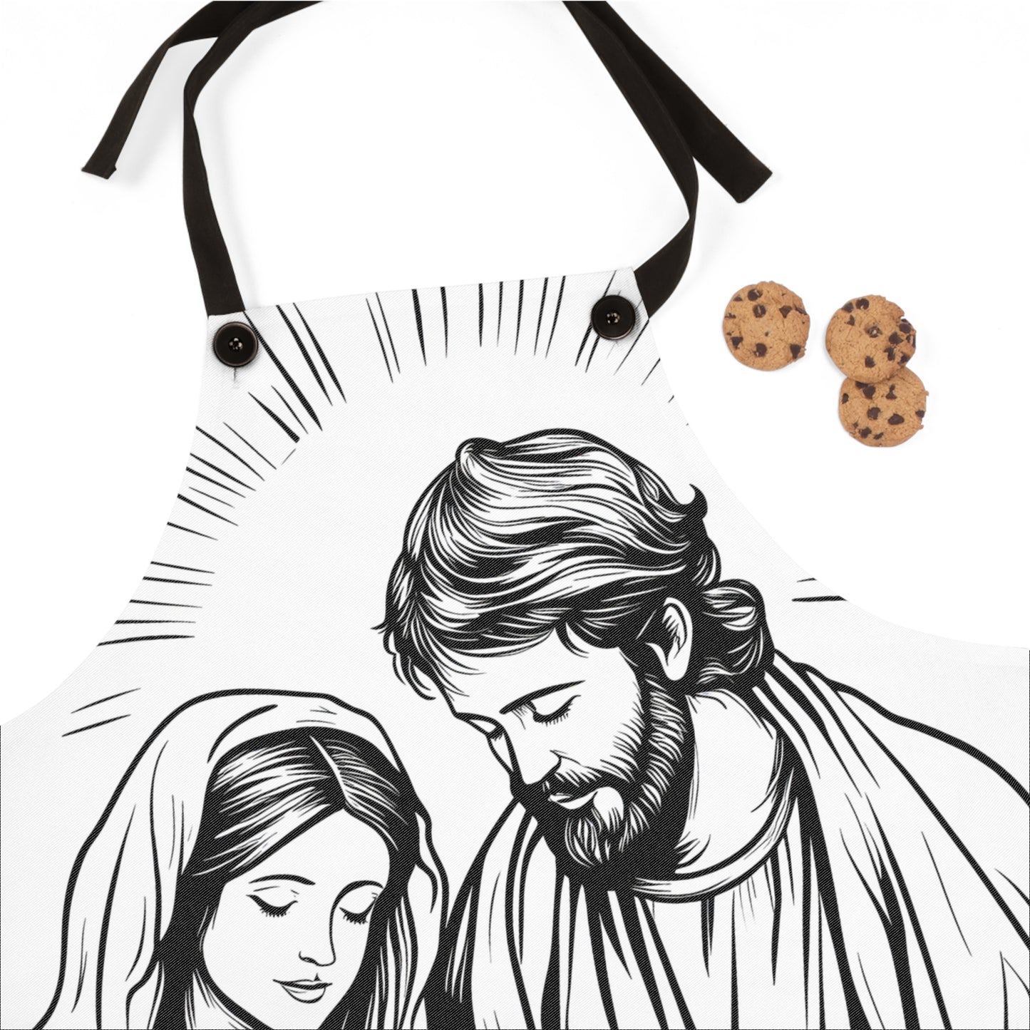 Apron Coloring Kit with 10 Fabric Markers - Holy Family