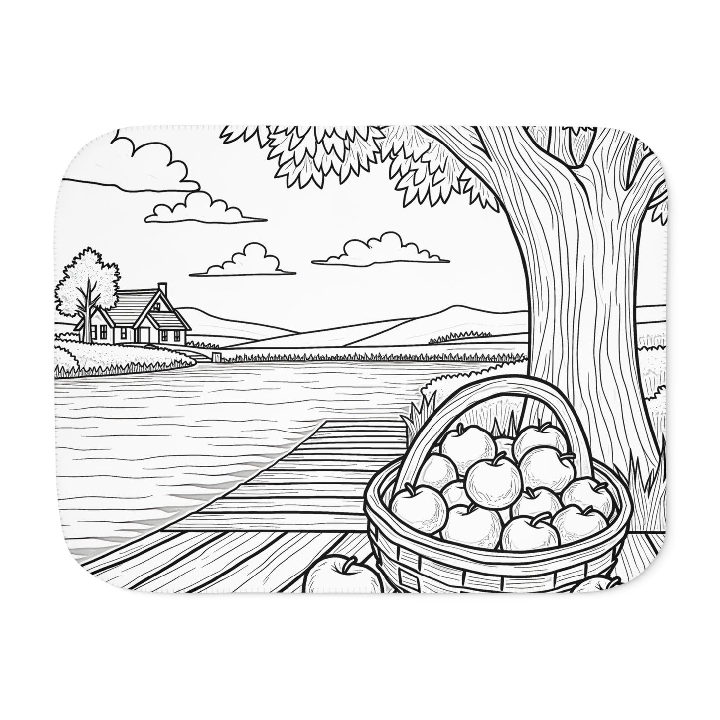 Blanket Coloring Kit with 10 Fabric Markers - Countryside