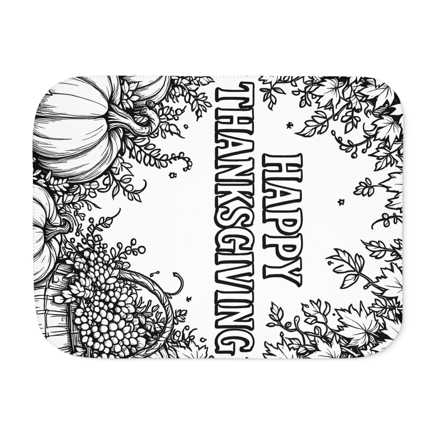 Blanket Coloring Kit with 10 Fabric Markers - Pumpkin and Harvest