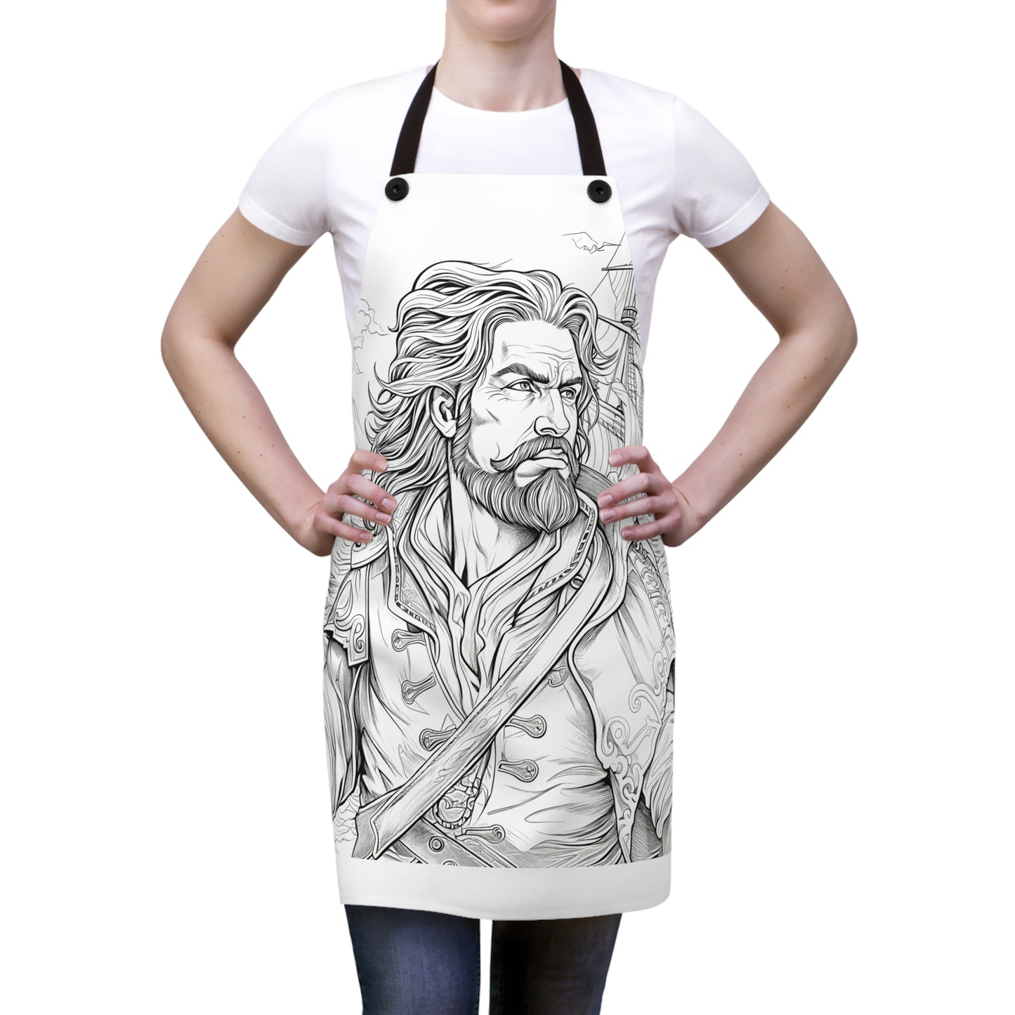 Apron Coloring Kit with 10 Fabric Markers - Captain