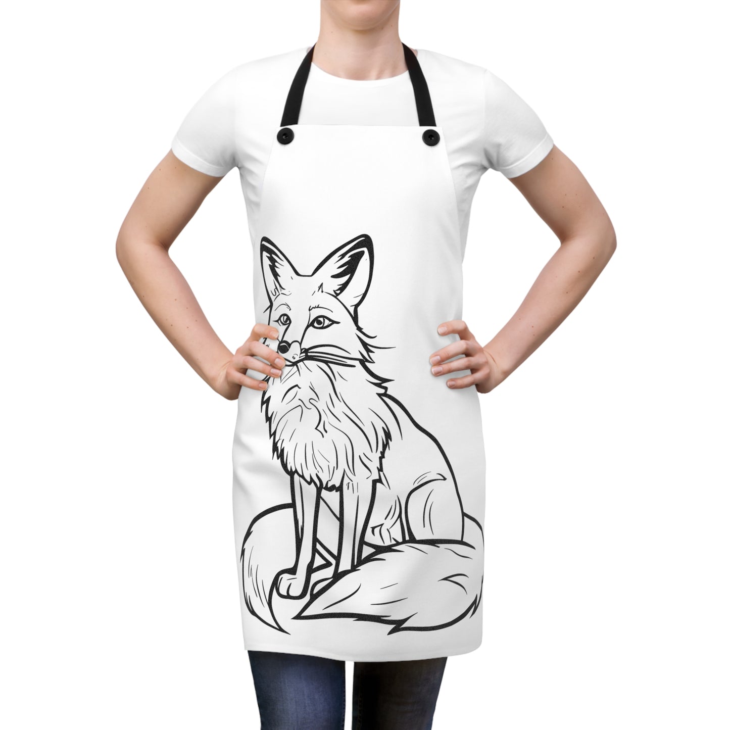 Apron Coloring Kit with 10 Fabric Markers - Fox
