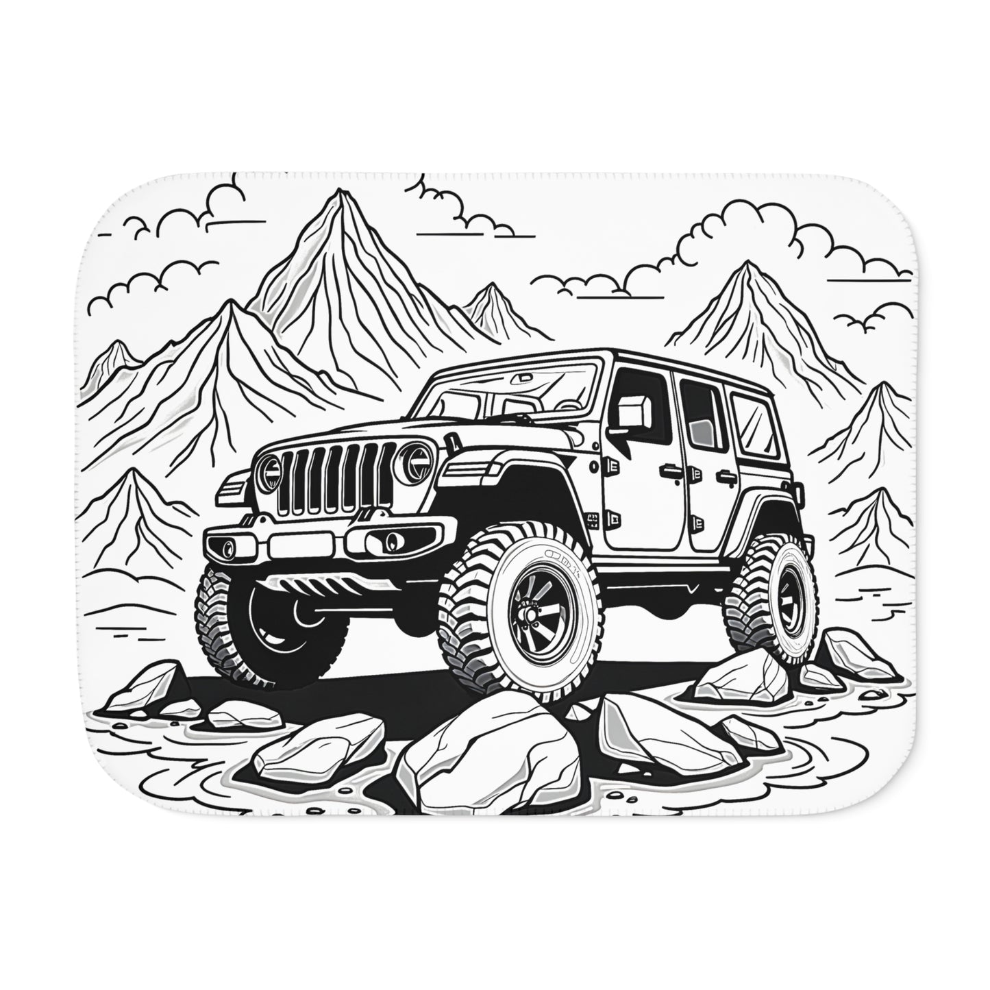 Blanket Coloring Kit with 10 Fabric Markers - Jeep