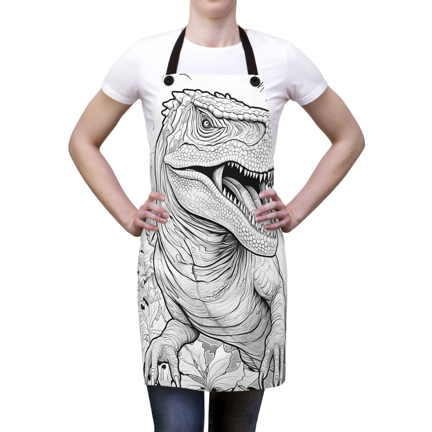 Apron Coloring Kit with 10 Fabric Markers - Tyrannosaurus Rex