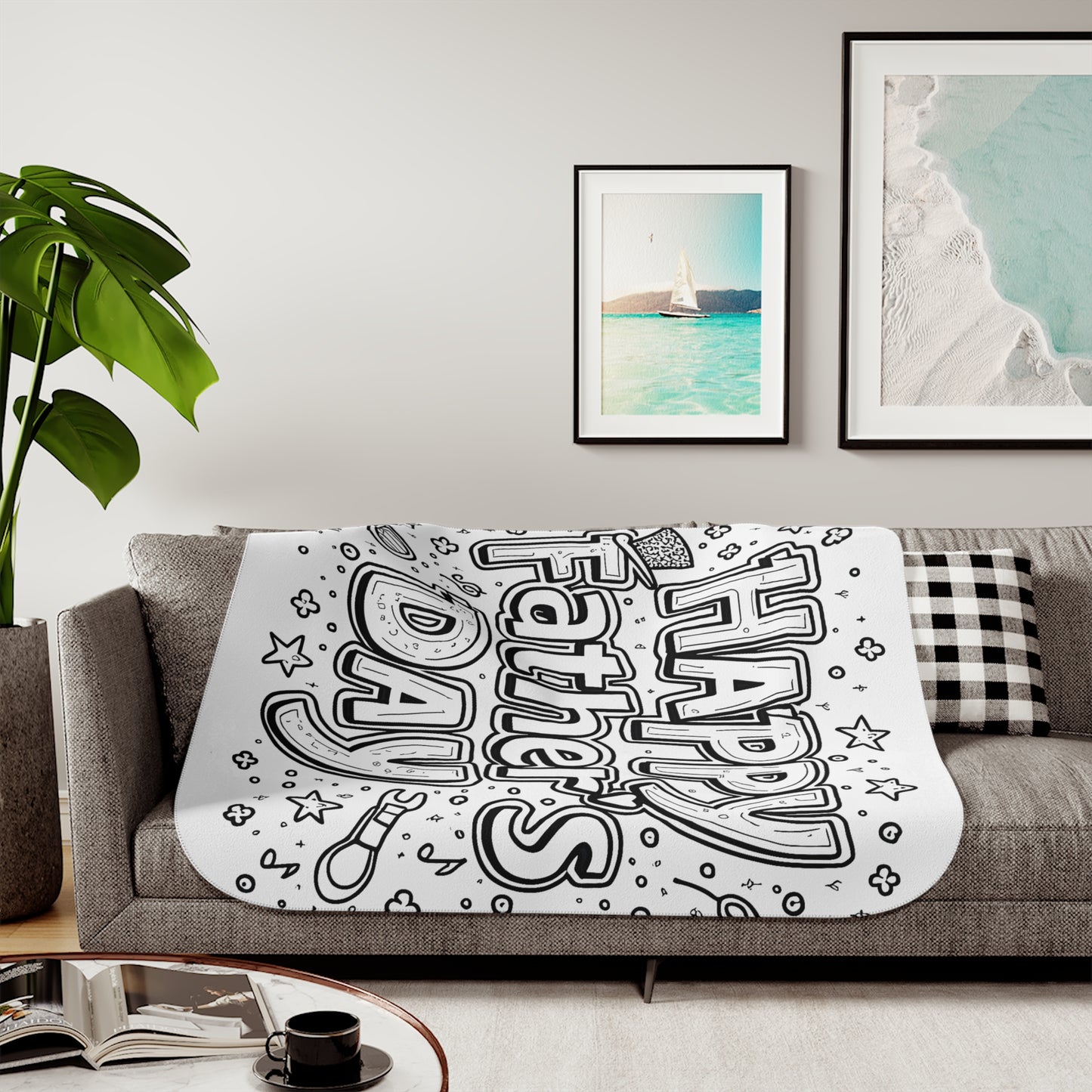 Blanket Coloring Kit with 10 Fabric Markers - Father's Day