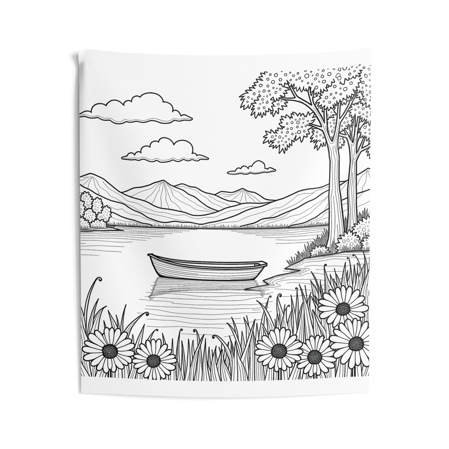 Indoor Wall Tapestries Coloring Kit with 10 Fabric Markers - Lakeside