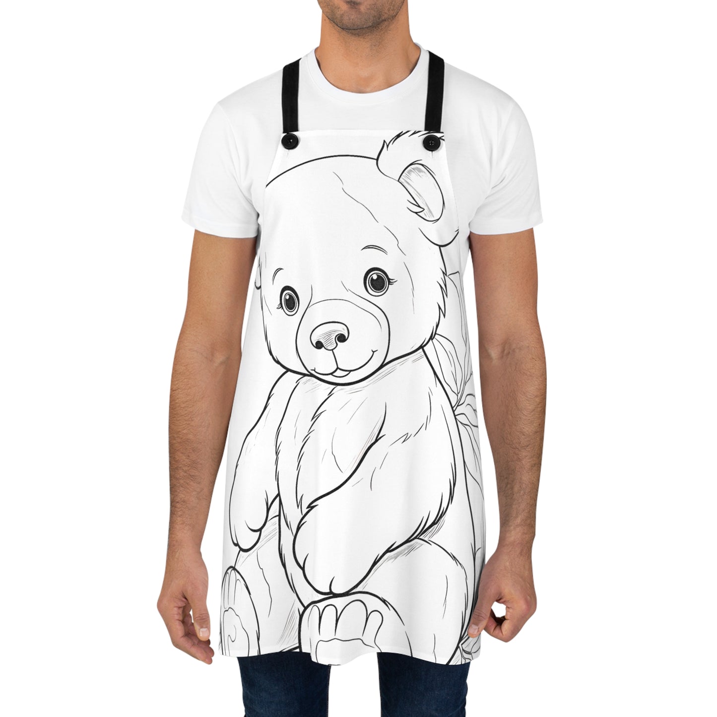 Apron Coloring Kit with 10 Fabric Markers - Bear