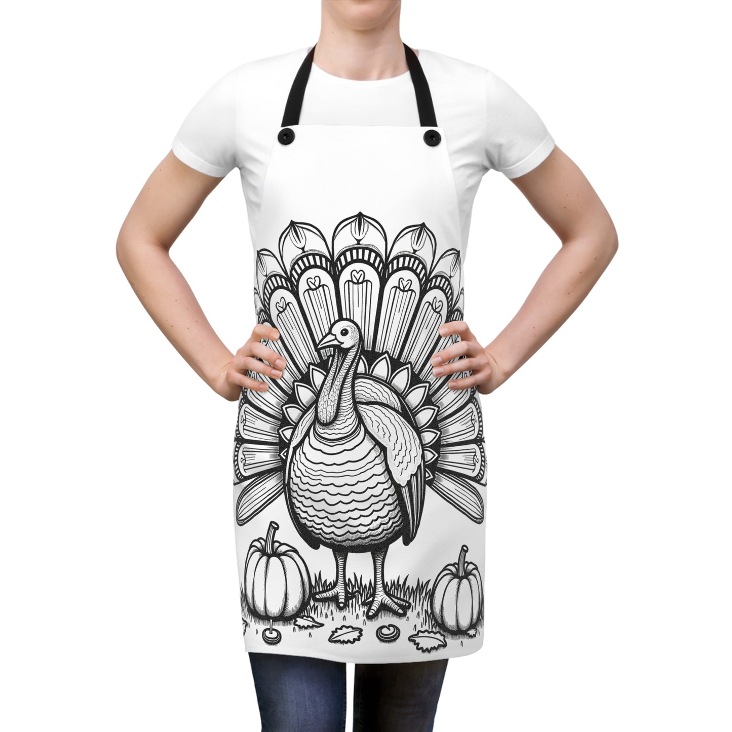 Apron Coloring Kit with 10 Fabric Markers - Turkey