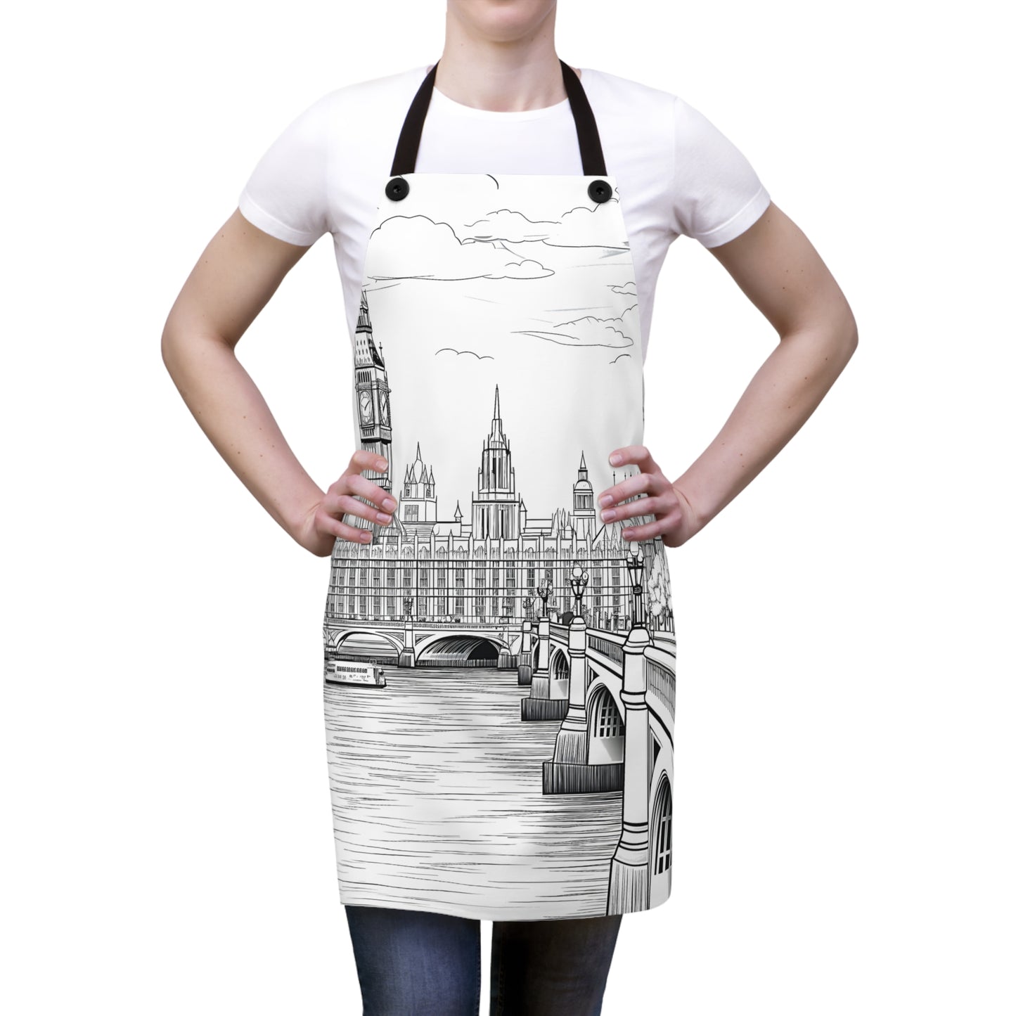 Apron Coloring Kit with 10 Fabric Markers - London