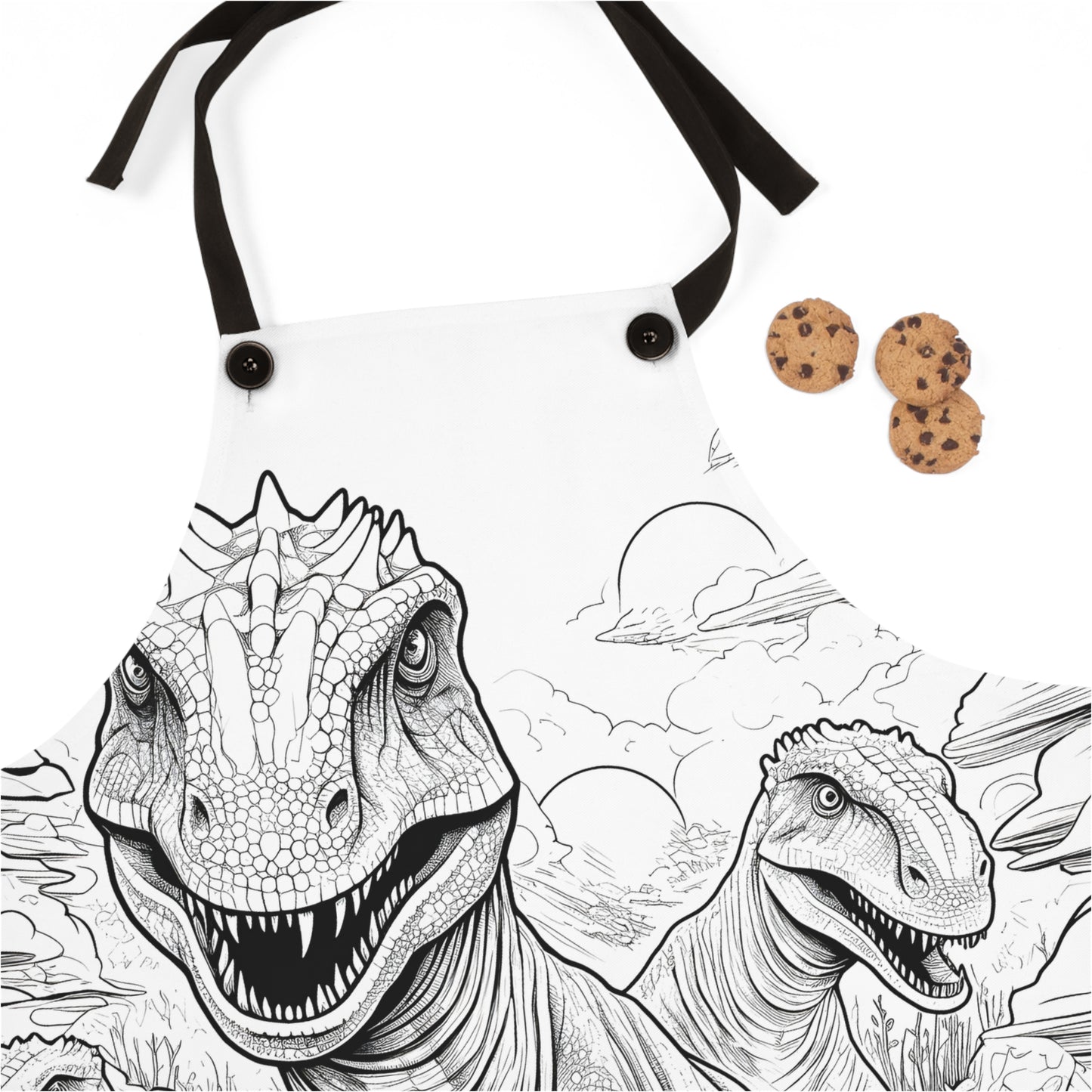 Apron Coloring Kit with 10 Fabric Markers - Theropods