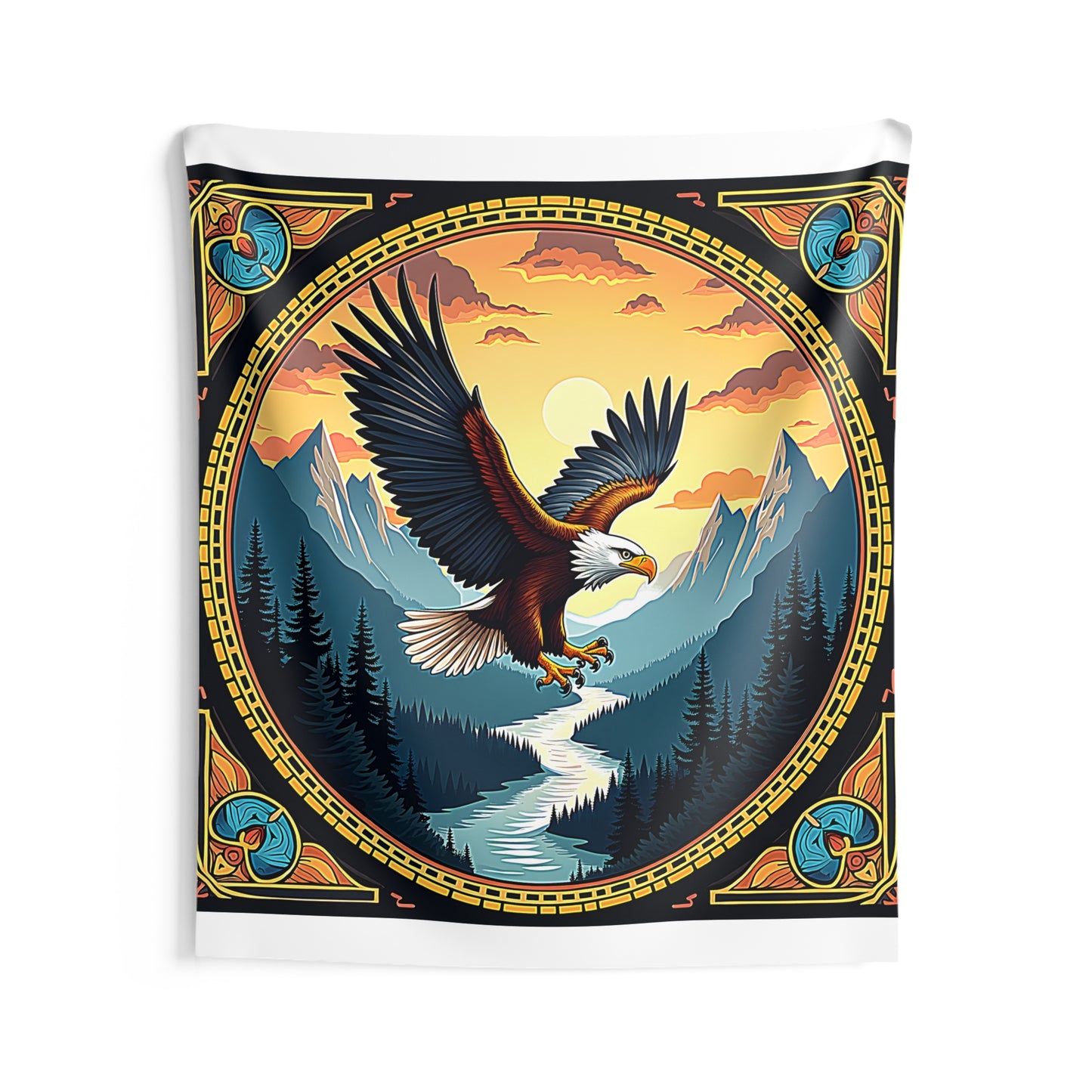 Indoor Wall Tapestries Colorful Graphic Design - Eagle