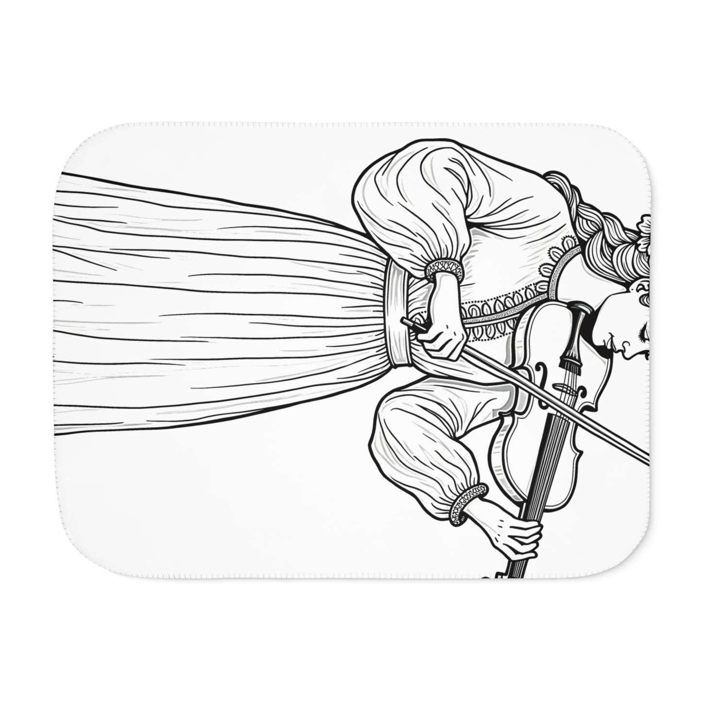 Blanket Coloring Kit with 10 Fabric Markers - Violin Player