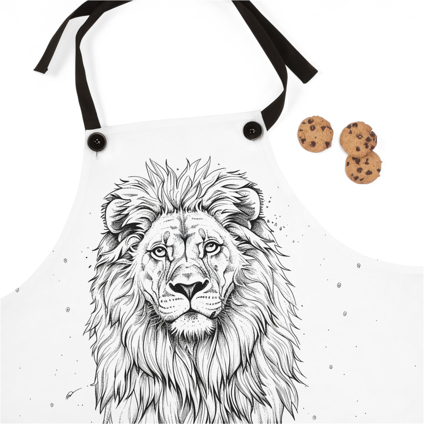 Apron Coloring Kit with 10 Fabric Markers - Lion