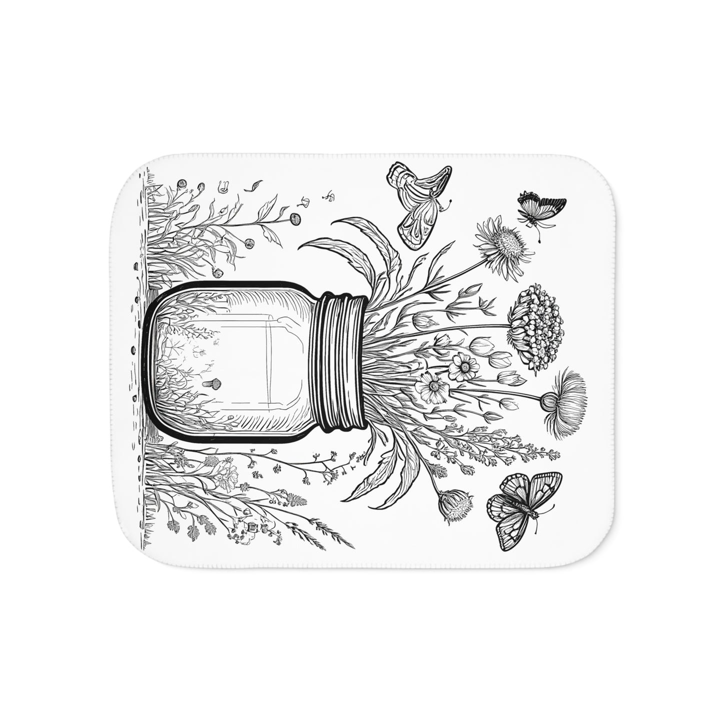 Blanket Coloring Kit with 10 Fabric Markers - Wildflowers