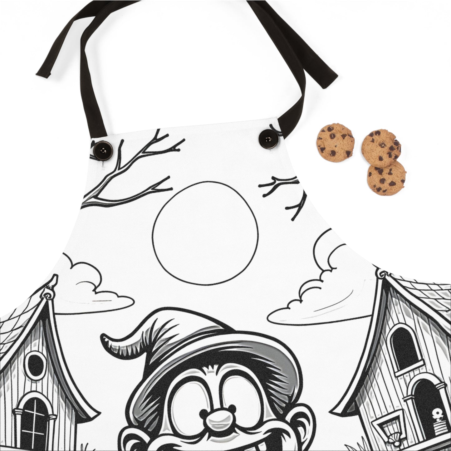 Apron Coloring Kit with 10 Fabric Markers - Pumpkins