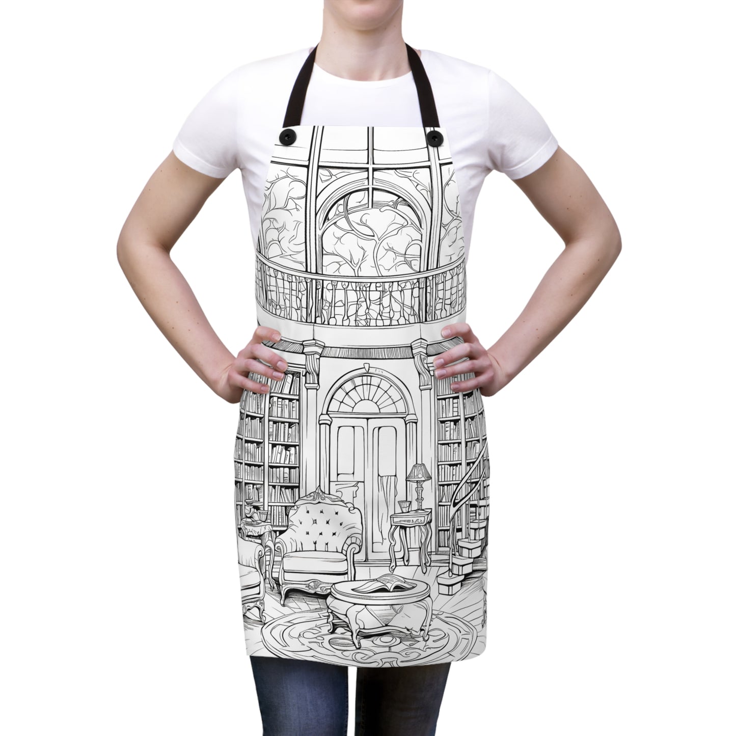 Apron Coloring Kit with 10 Fabric Markers - Luxury Library