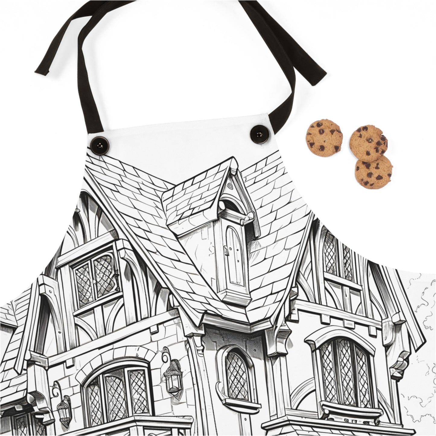 Apron Coloring Kit with 10 Fabric Markers - Cottage