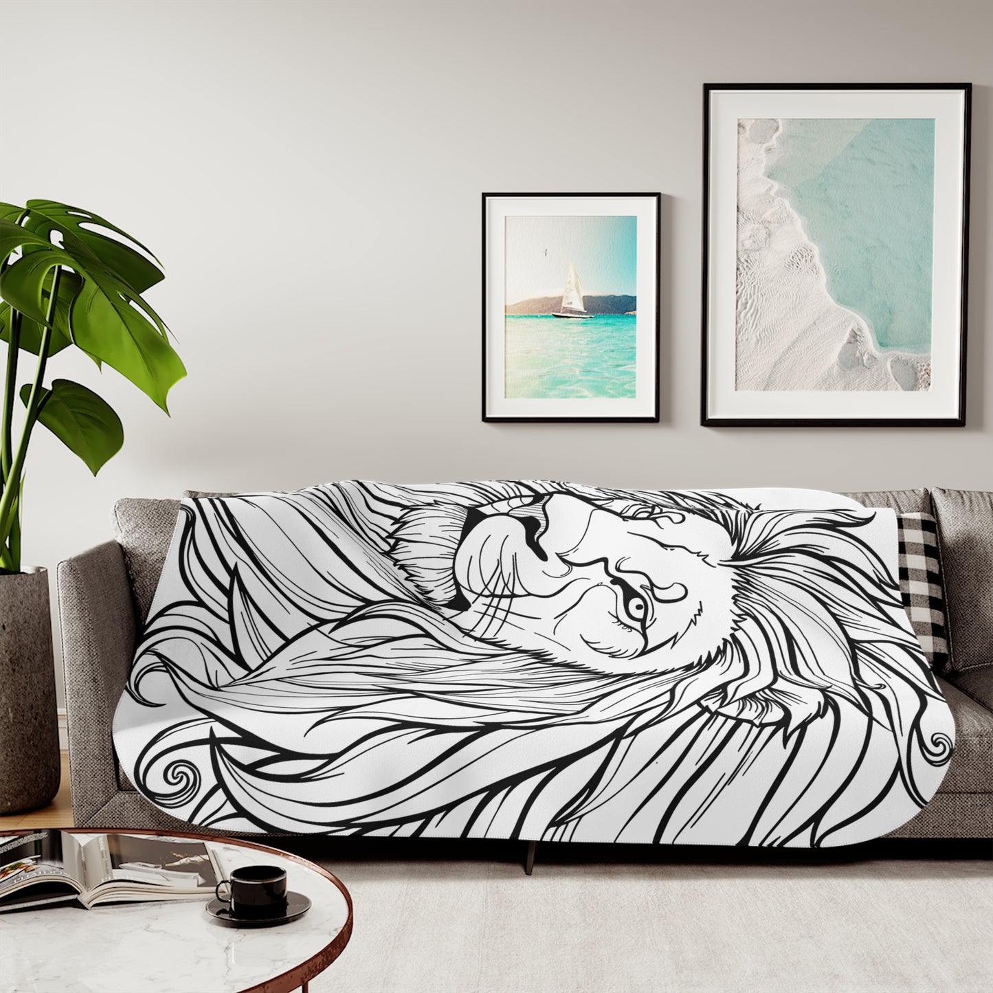 Blanket Coloring Kit with 10 Fabric Markers - Lion