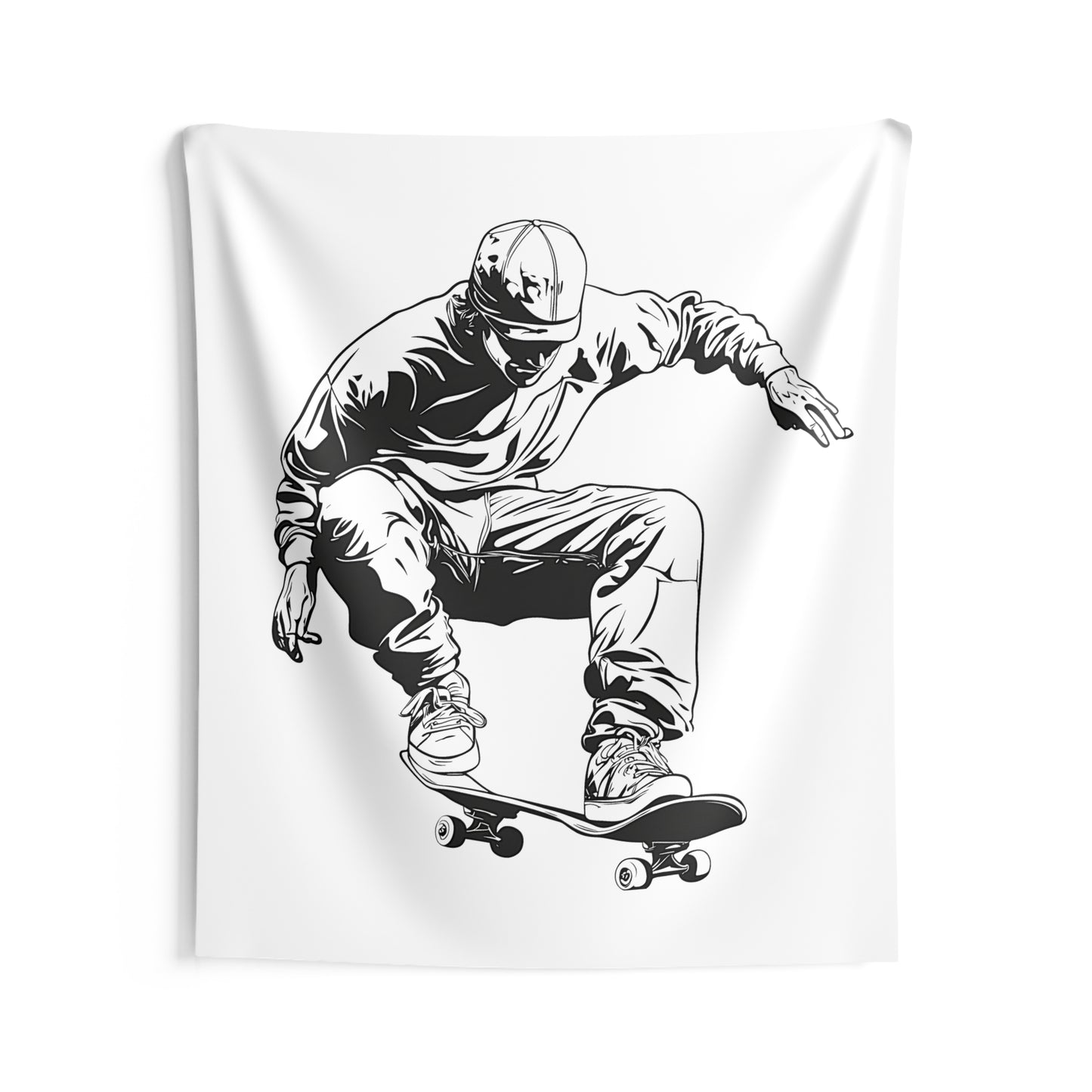 Indoor Wall Tapestries Coloring Kit with 10 Fabric Markers - Skateboarding