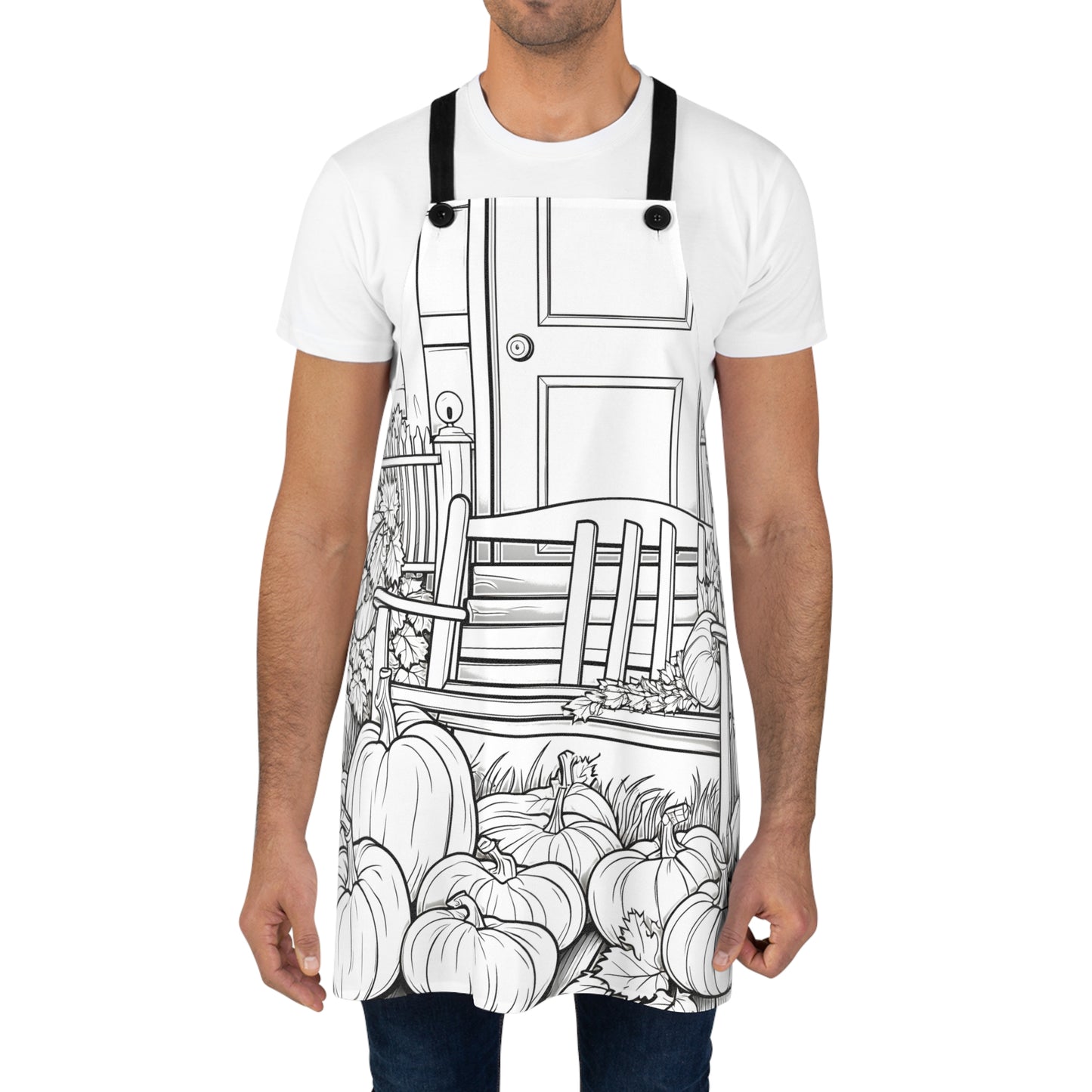 Apron Coloring Kit with 10 Fabric Markers - Halloween