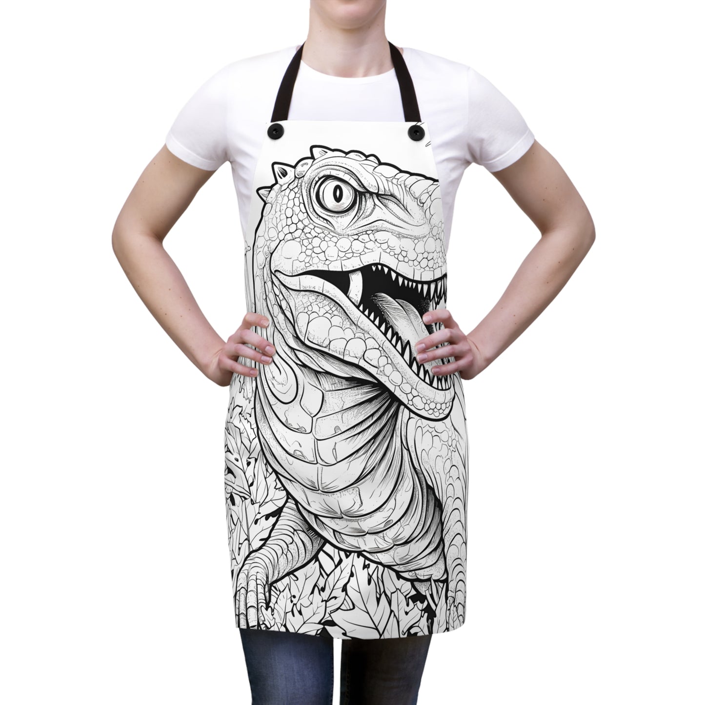 Apron Coloring Kit with 10 Fabric Markers - Tyrannosaurus Rex