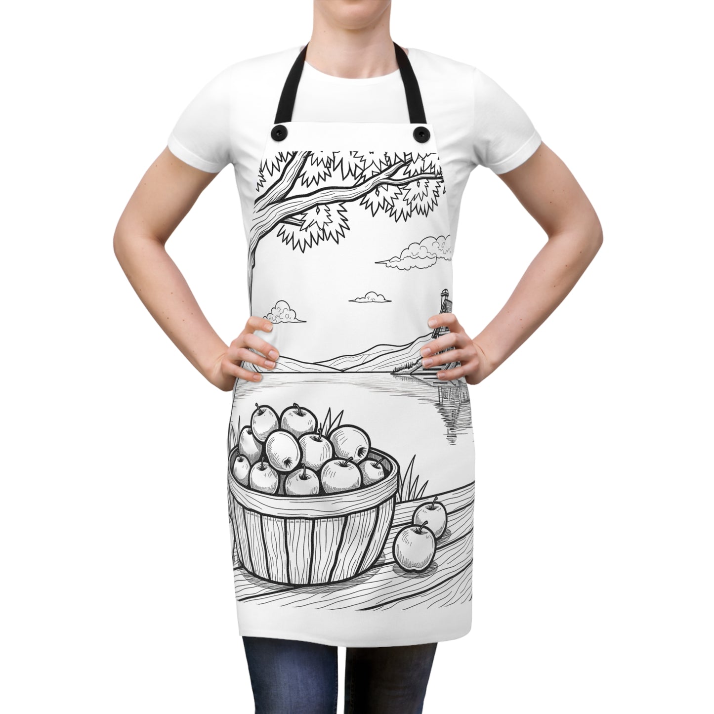 Apron Coloring Kit with 10 Fabric Markers - Countryside