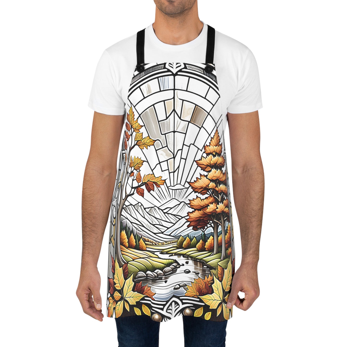 Apron Colorful Graphic Design - Autumn Landscape