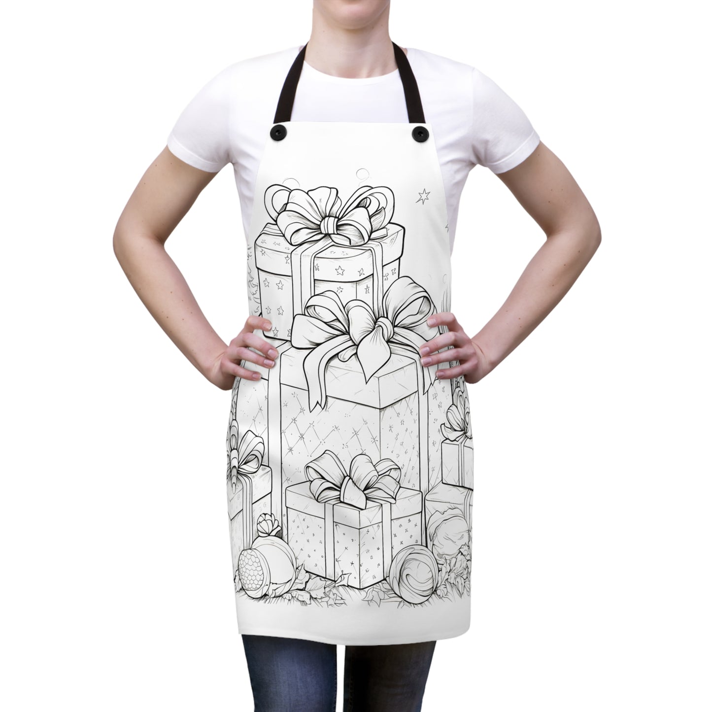 Apron Coloring Kit with 10 Fabric Markers - Christmas Gifts