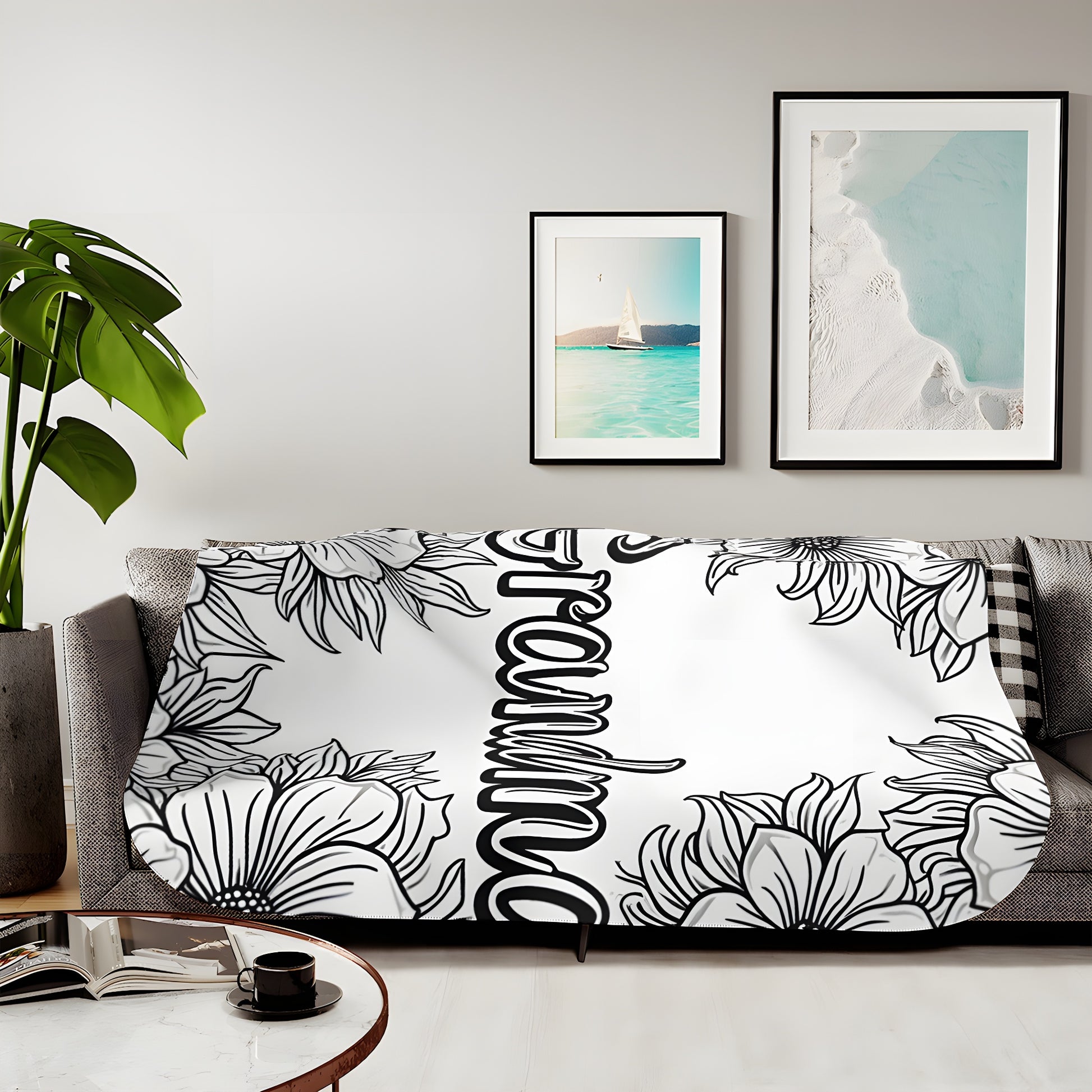 60" × 80" / Beige — lifestyle view