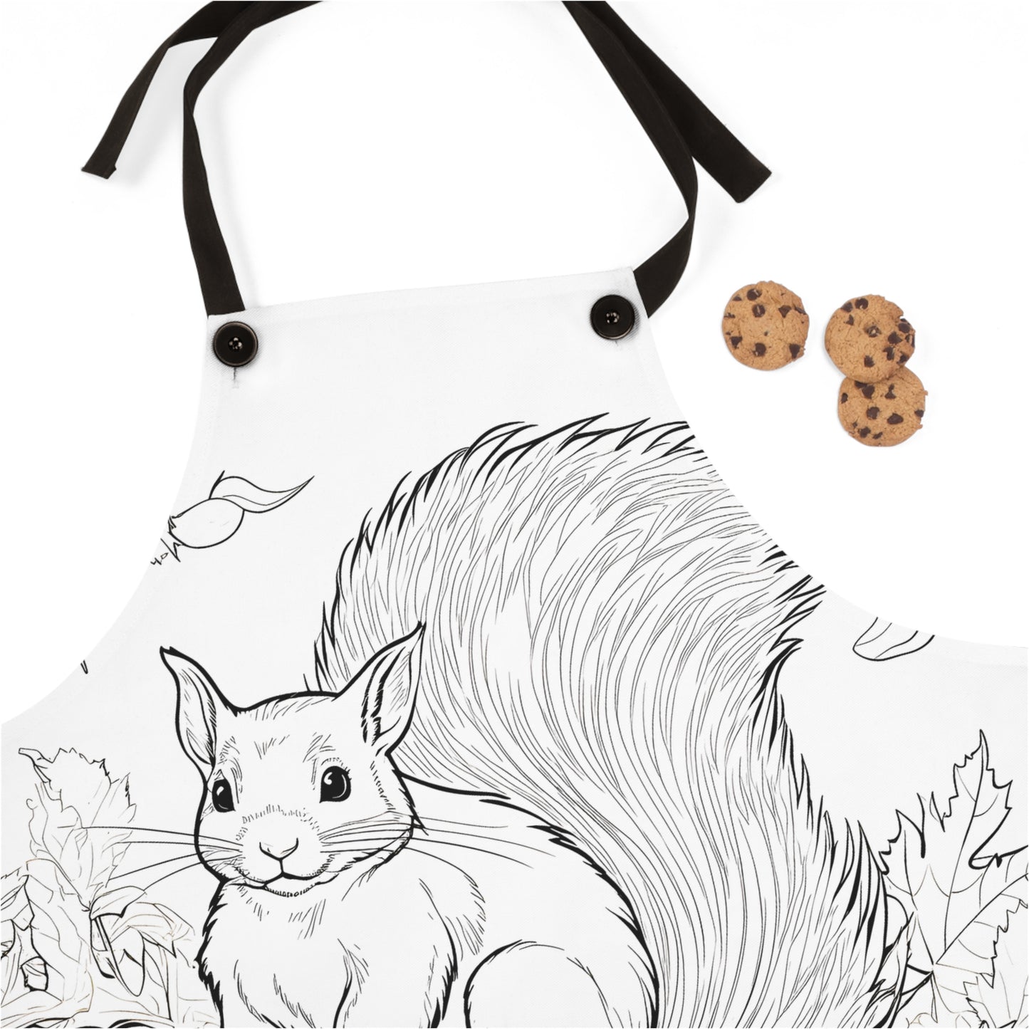 Apron Coloring Kit with 10 Fabric Markers - Squirrel