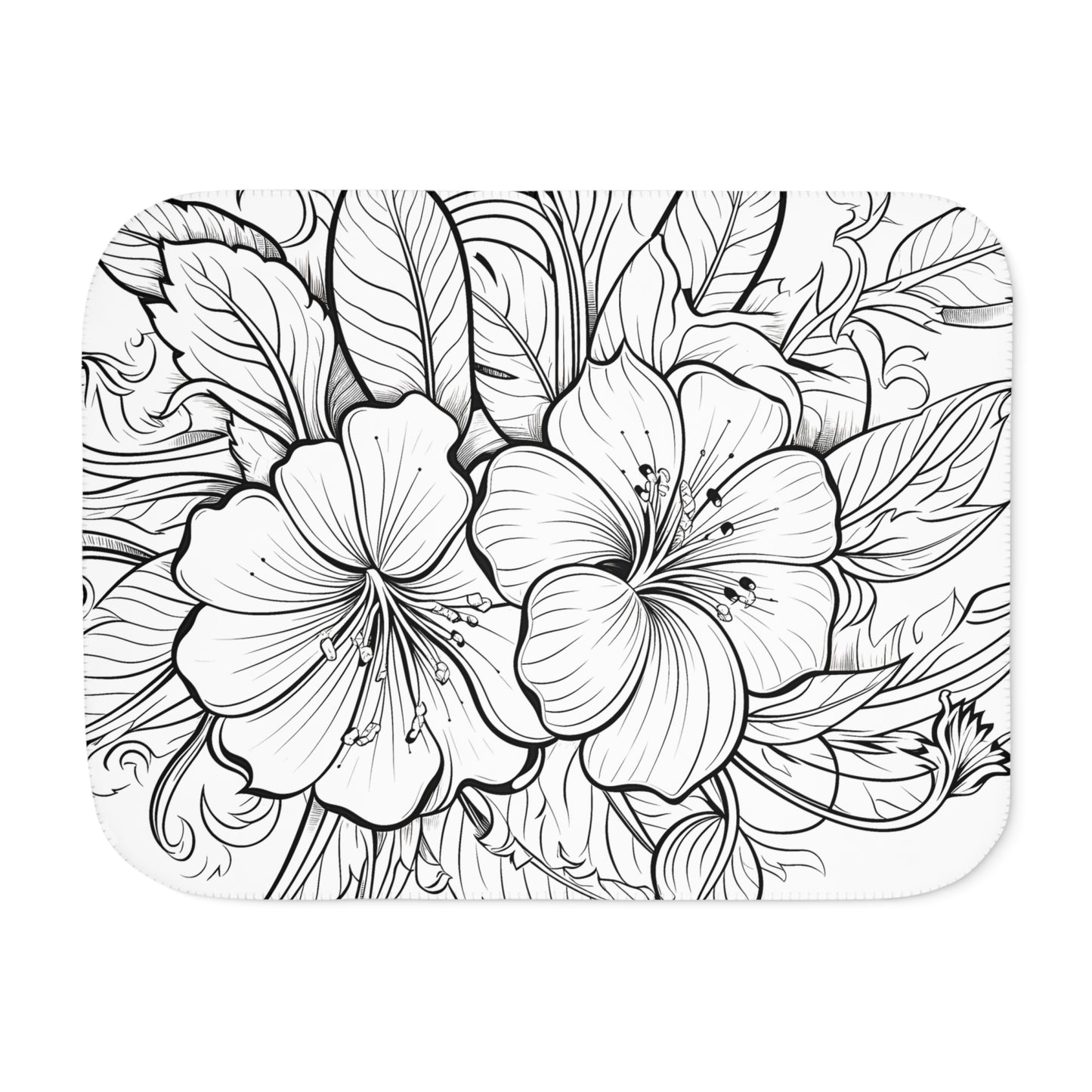 Blanket Coloring Kit with 10 Fabric Markers - Hibiscus