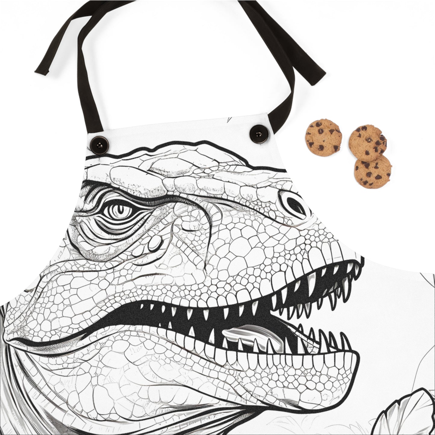 Apron Coloring Kit with 10 Fabric Markers - T-Rex