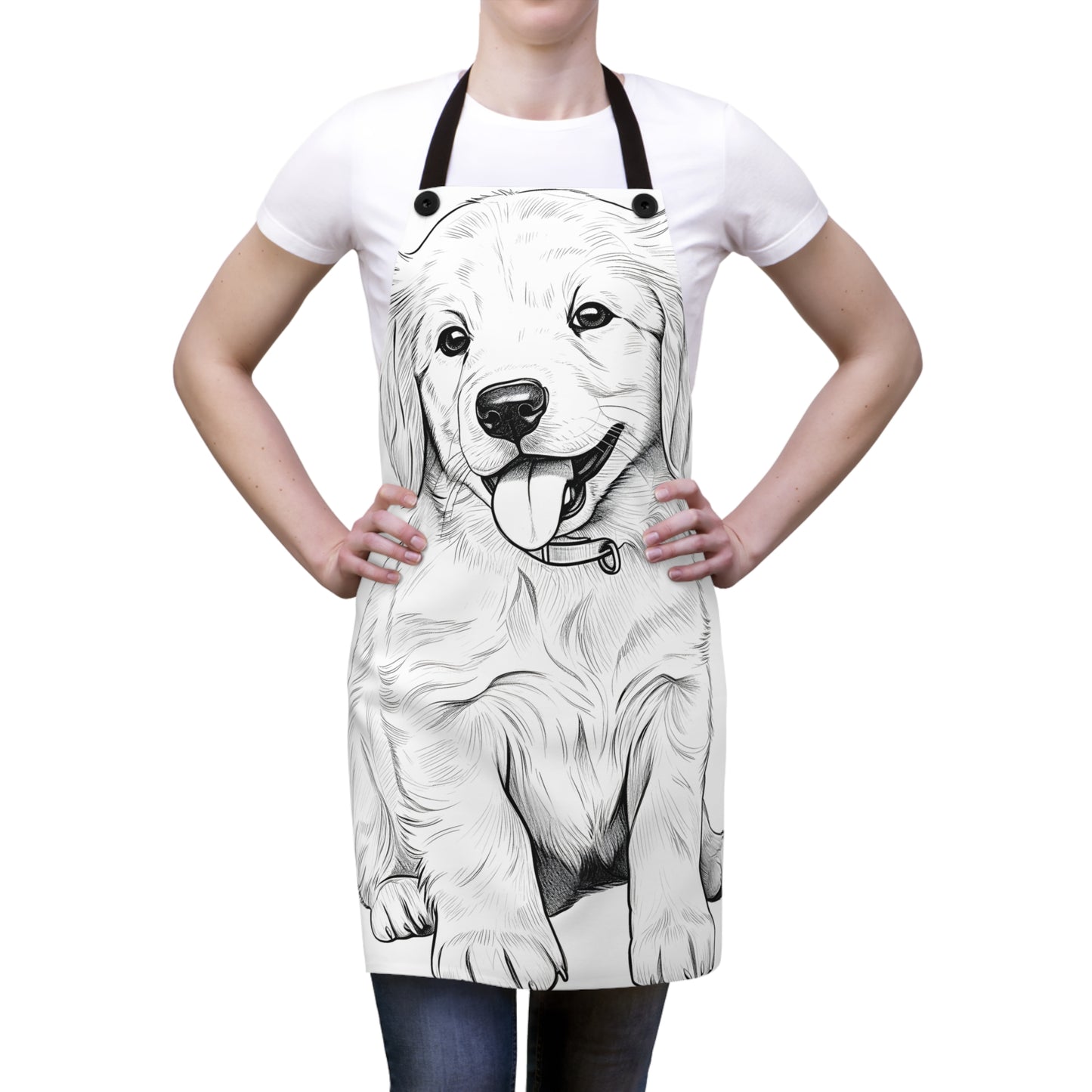 Apron Coloring Kit with 10 Fabric Markers - Puppy