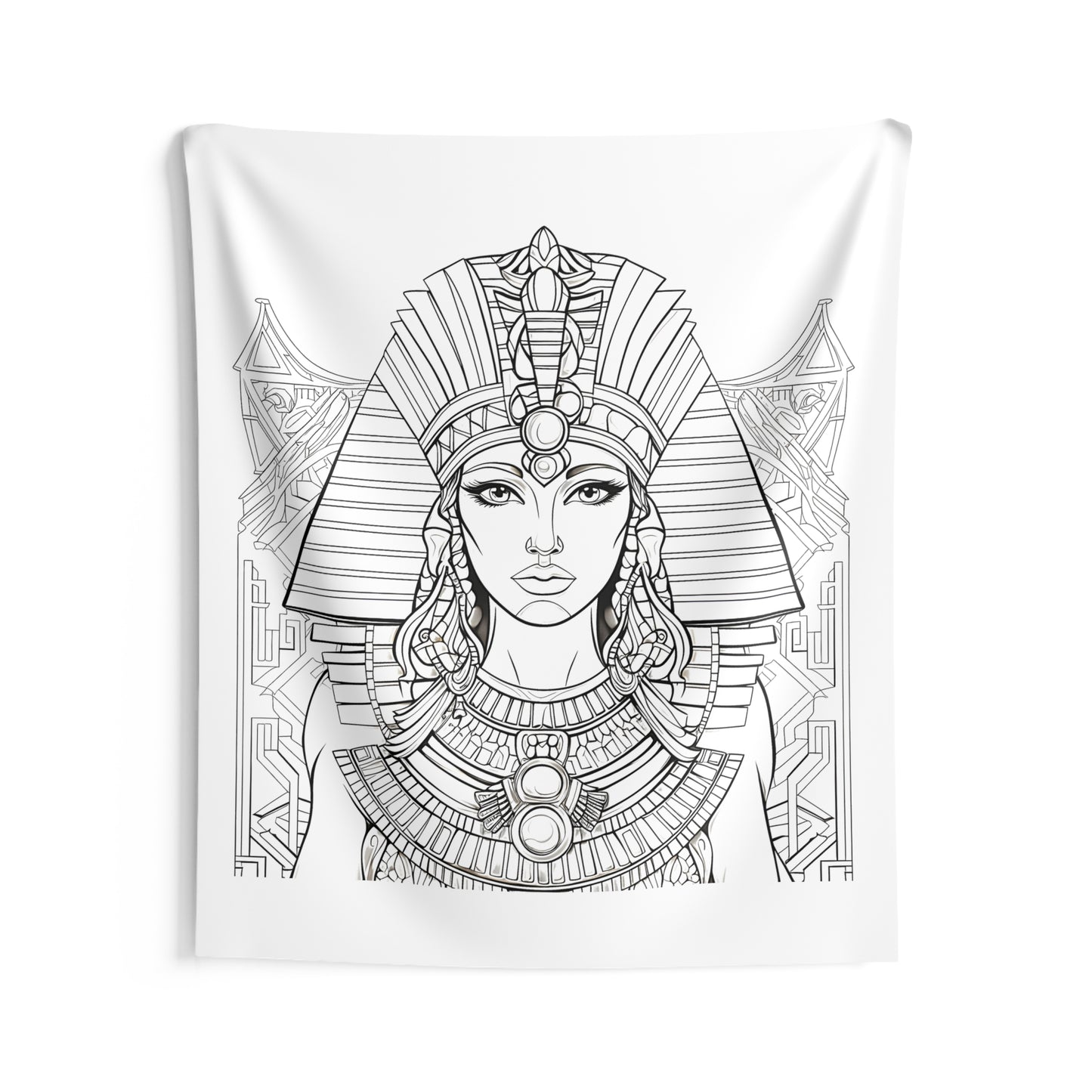 Indoor Wall Tapestries Coloring Kit with 10 Fabric Markers - Egyptian Pharaoh