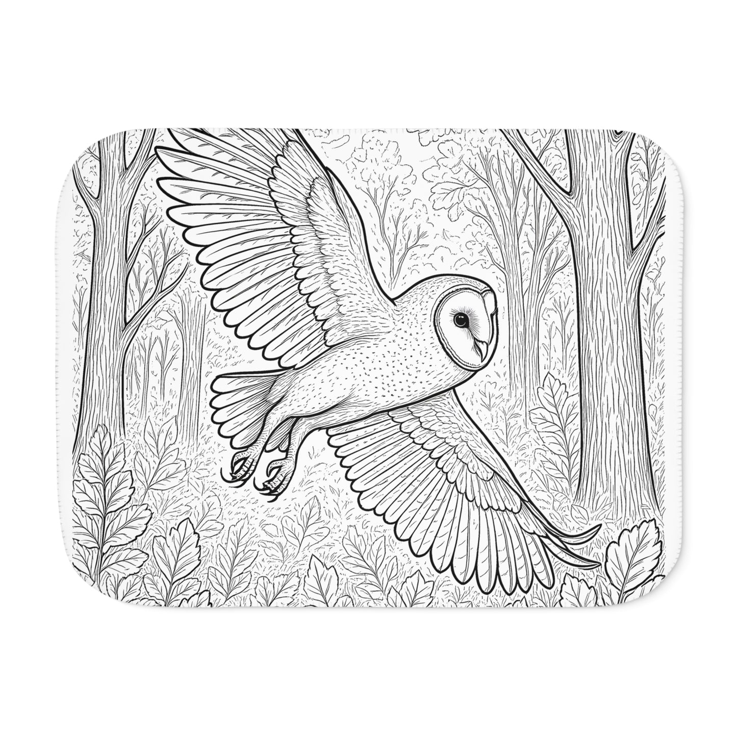 Blanket Coloring Kit with 10 Fabric Markers - Barn Owl
