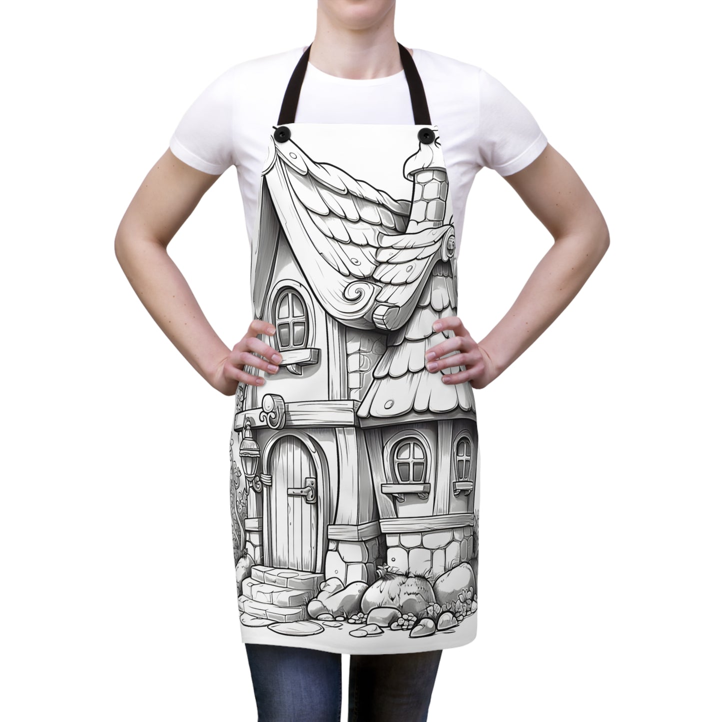 Apron Coloring Kit with 10 Fabric Markers - Fairytale Cottage