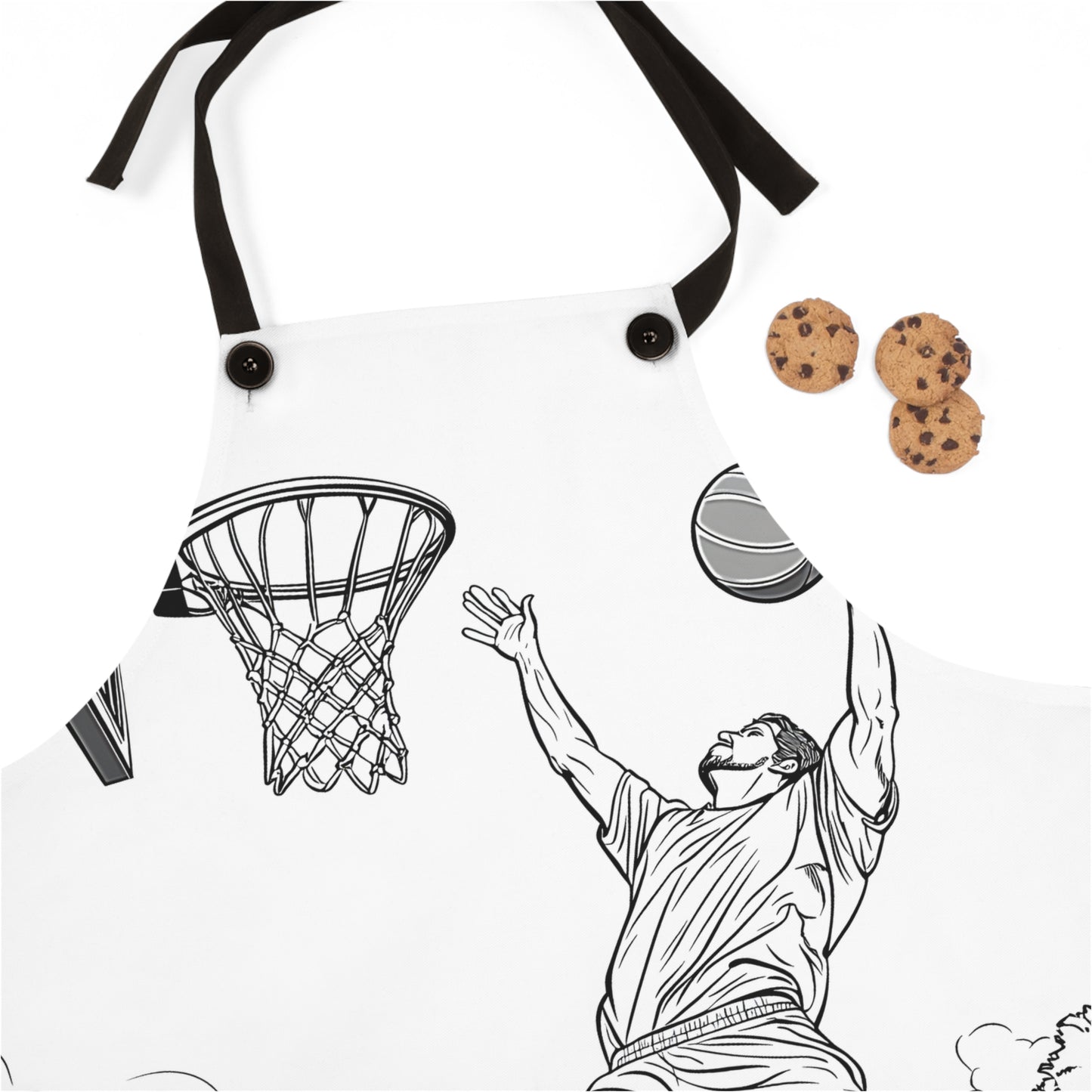 Apron Coloring Kit with 10 Fabric Markers - Basketball