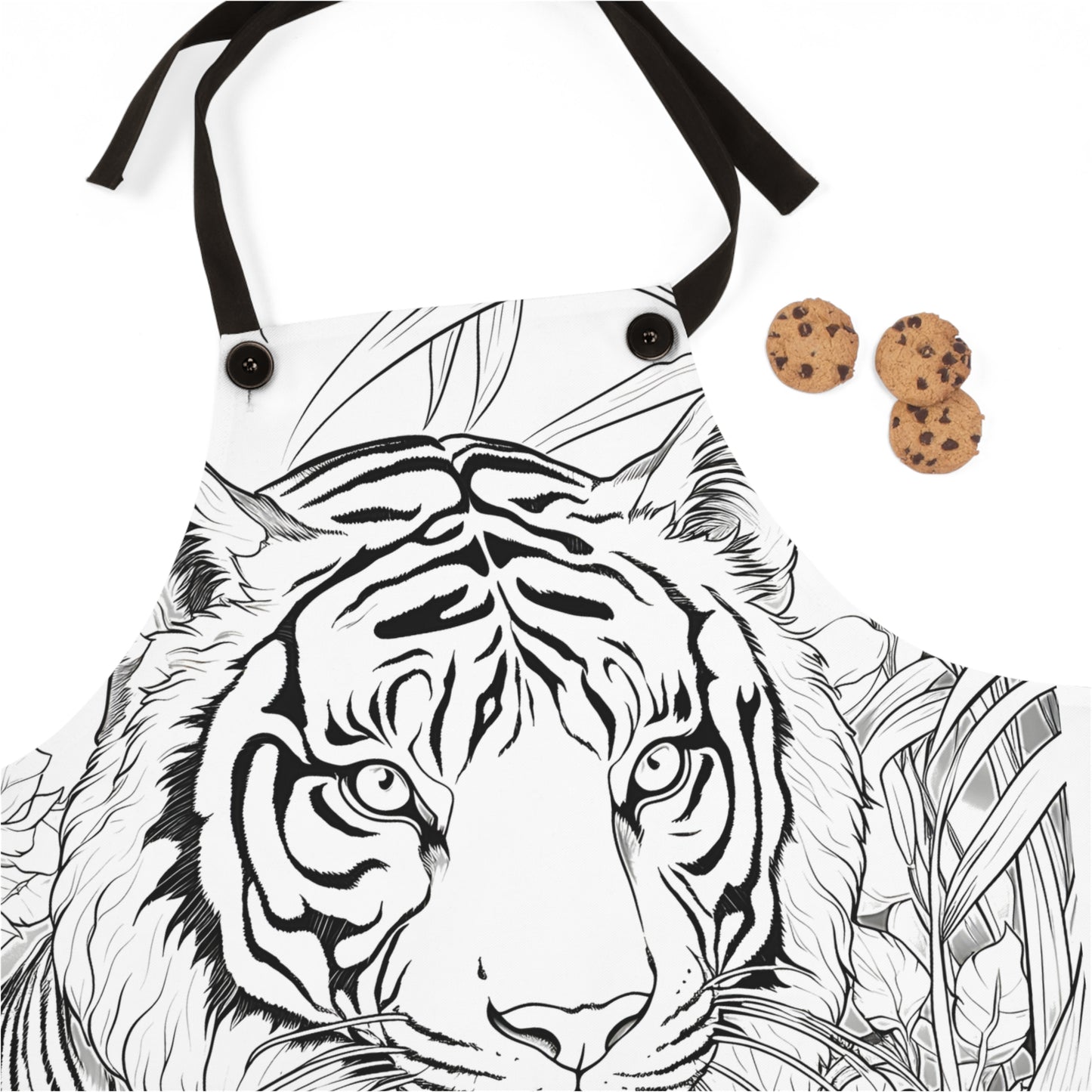 Apron Coloring Kit with 10 Fabric Markers - Tiger