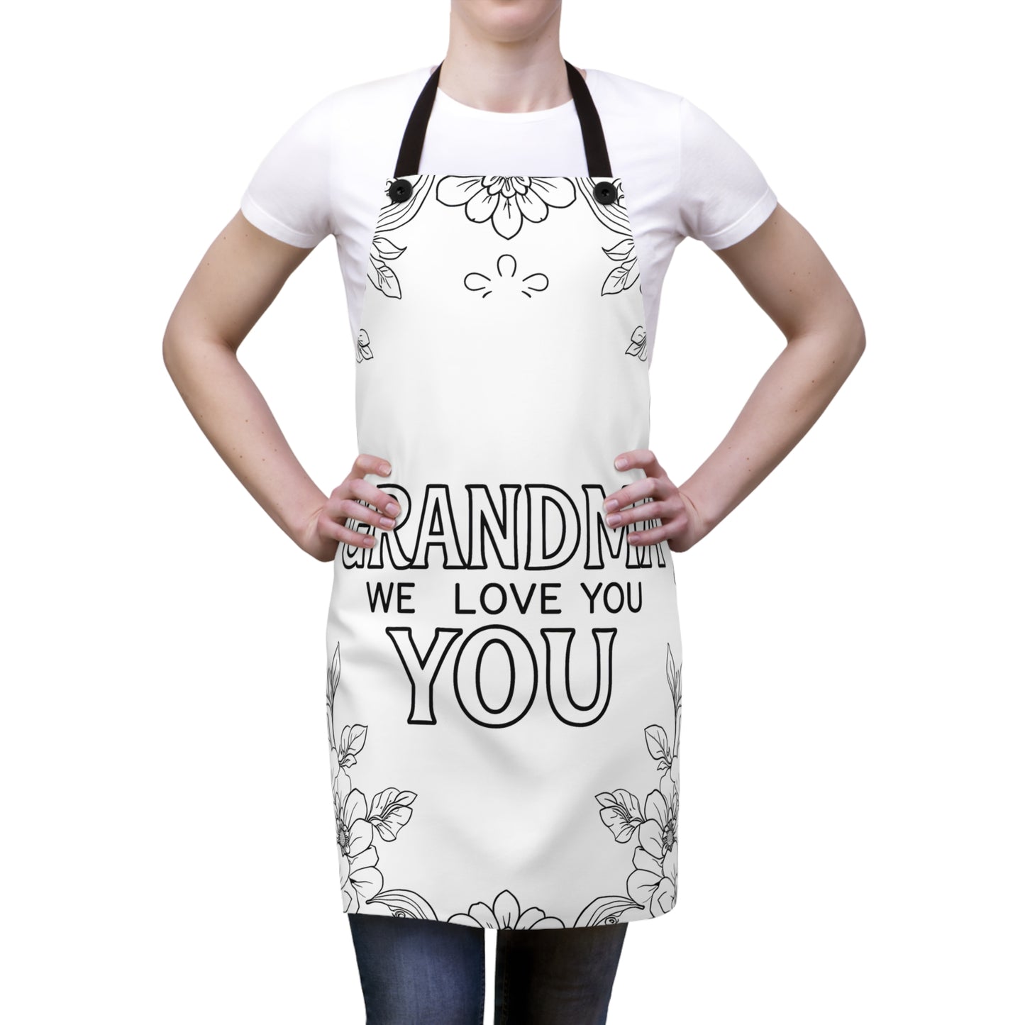 Apron Coloring Kit with 10 Fabric Markers - Grandma