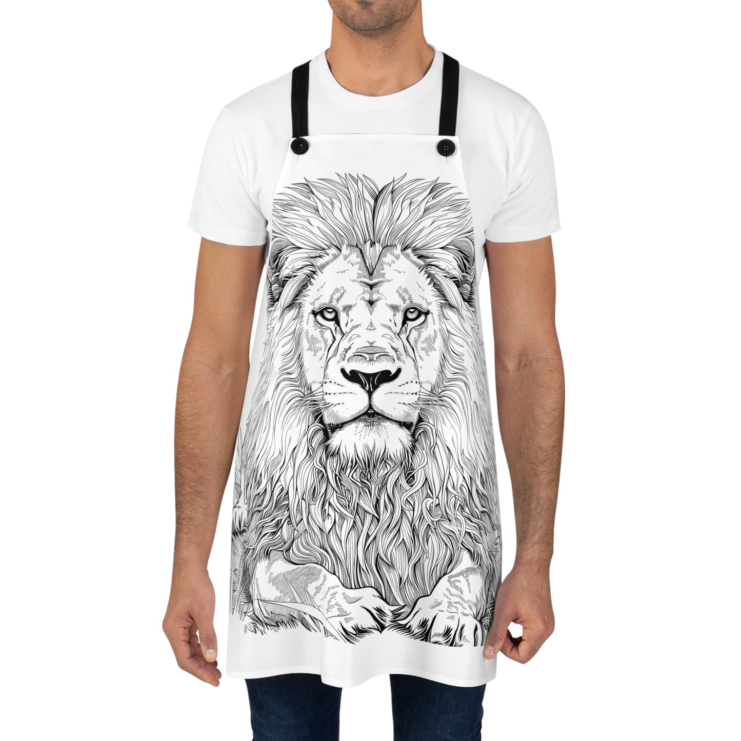 Apron Coloring Kit with 10 Fabric Markers - Lion